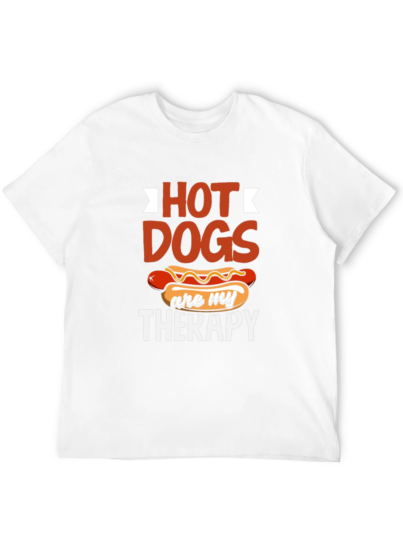 Black Hot Dogs are my Therapy T-Shirt view 12