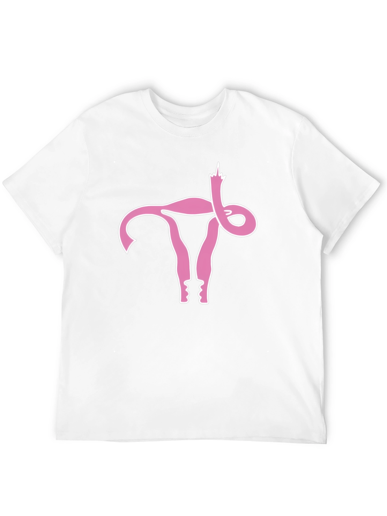 Black Uterus Middle Finger Graphic Black Tee view 12