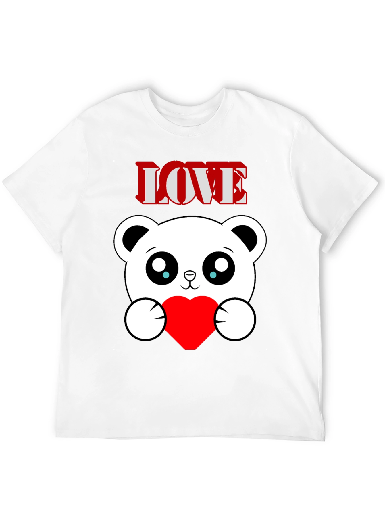 Black Love Bear Graphic Tee - Men's Black T-Shirt view 12