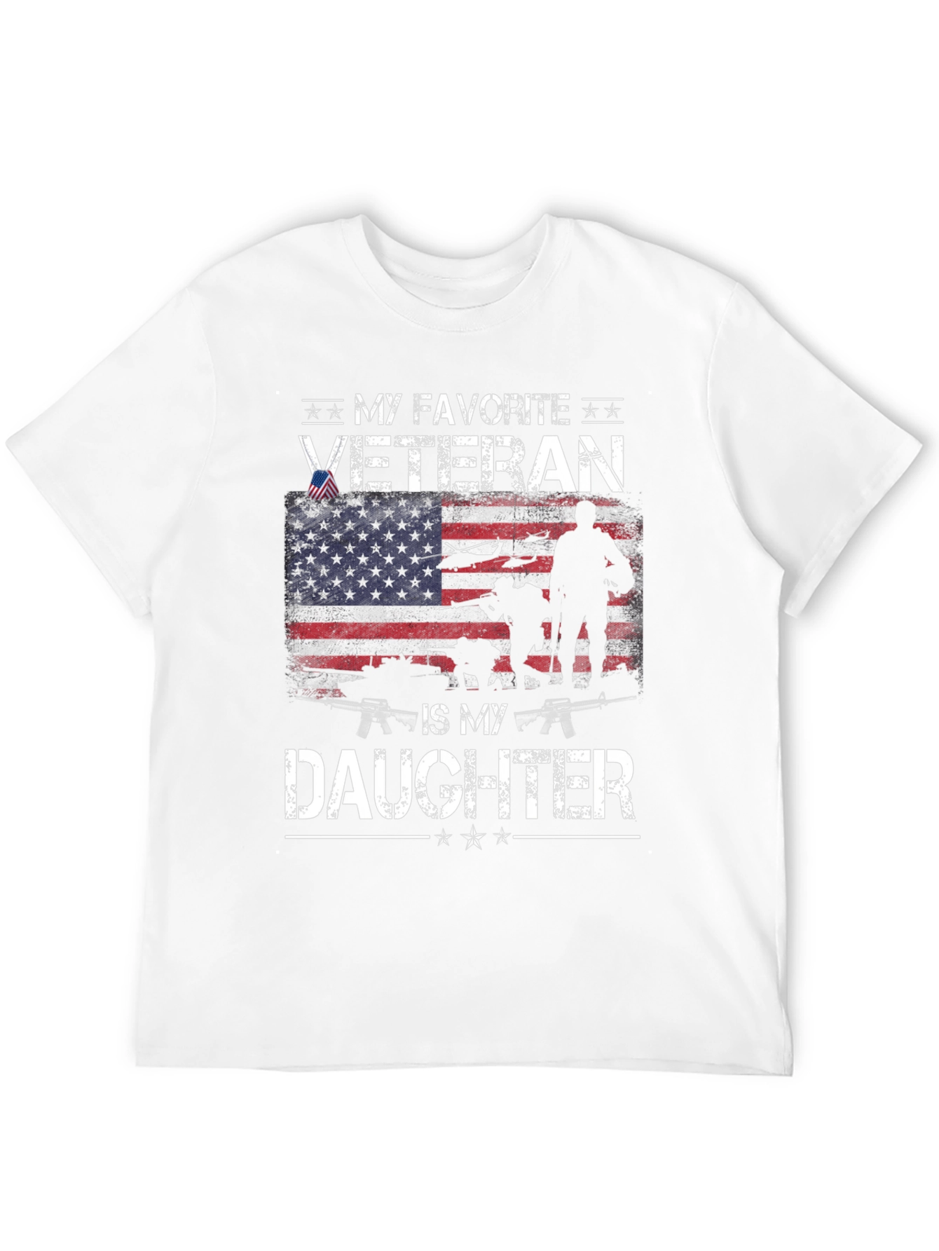 Black My Favorite Veteran Is My Daughter T-Shirt view 12