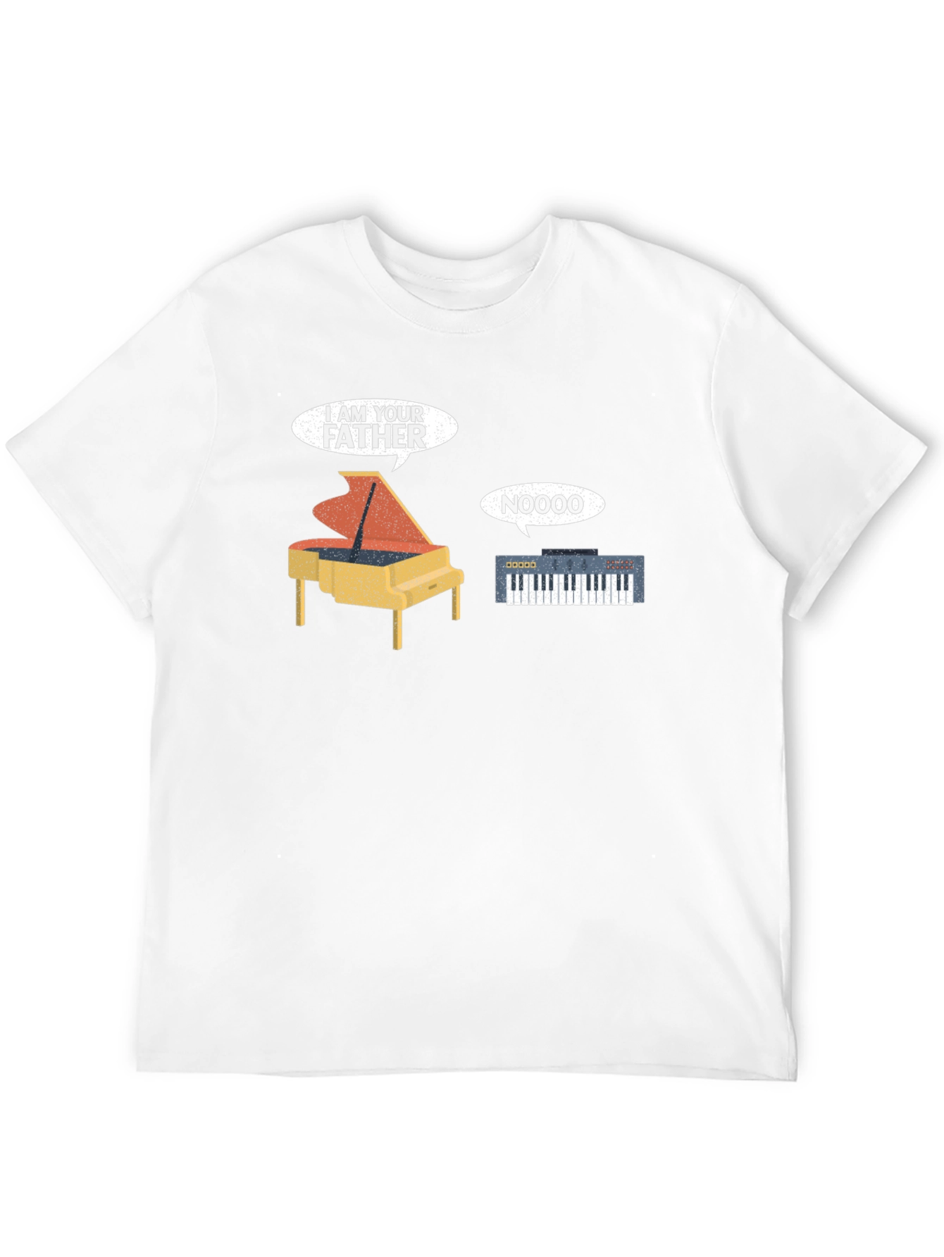 Black I Am Your Father Piano T-Shirt view 12