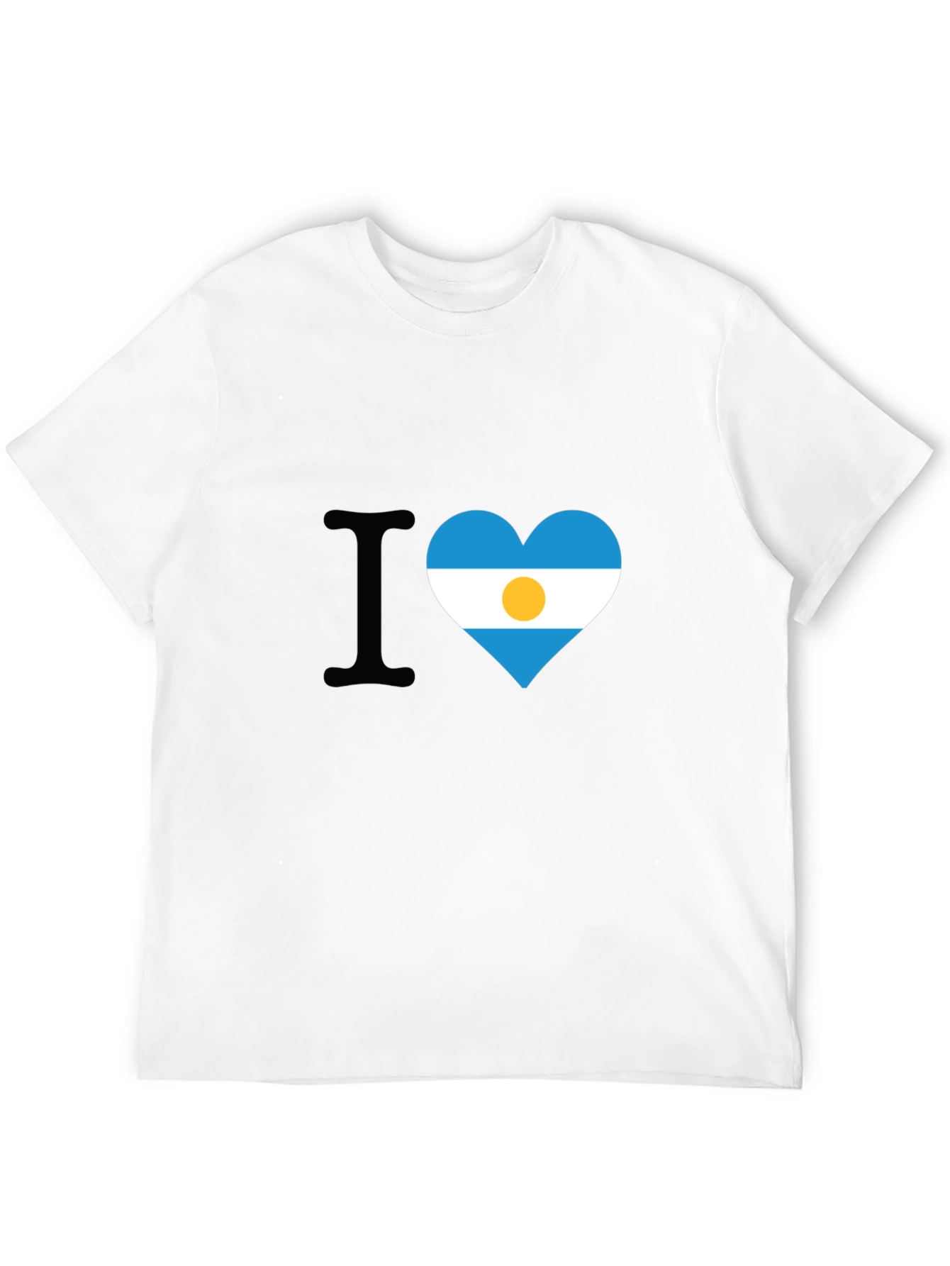 Black Argentina Flag Heart T-Shirt view 12