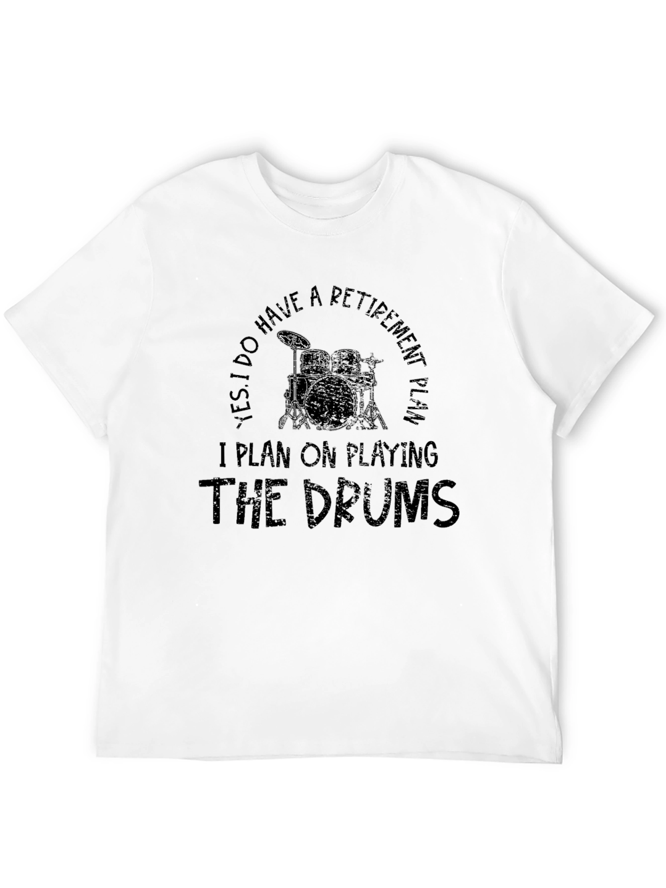 Black Drummer Retirement Plan Graphic T-Shirt view 12