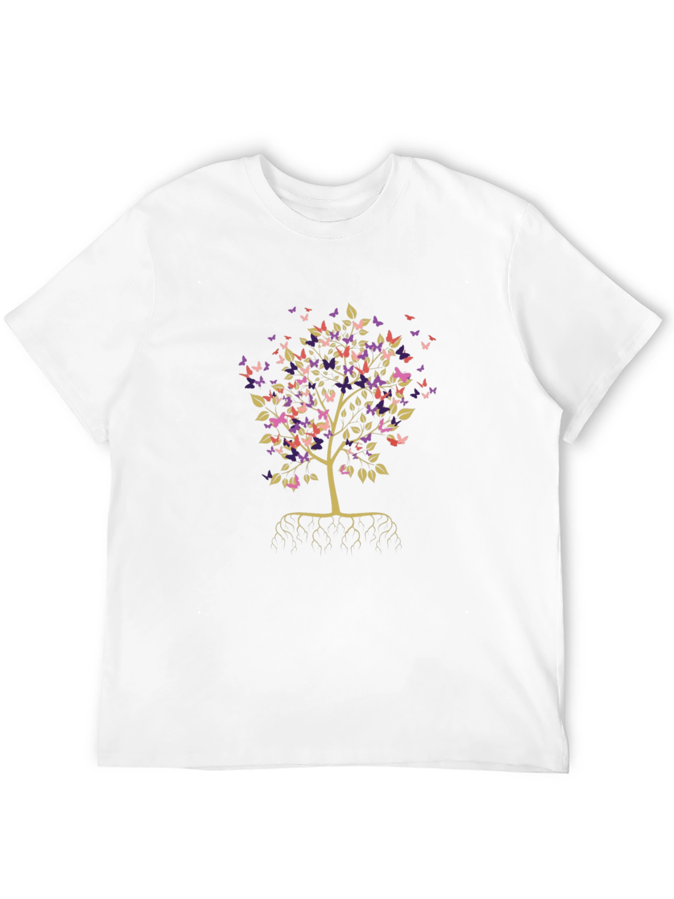 Black Butterfly Tree Graphic Tee - Black view 12