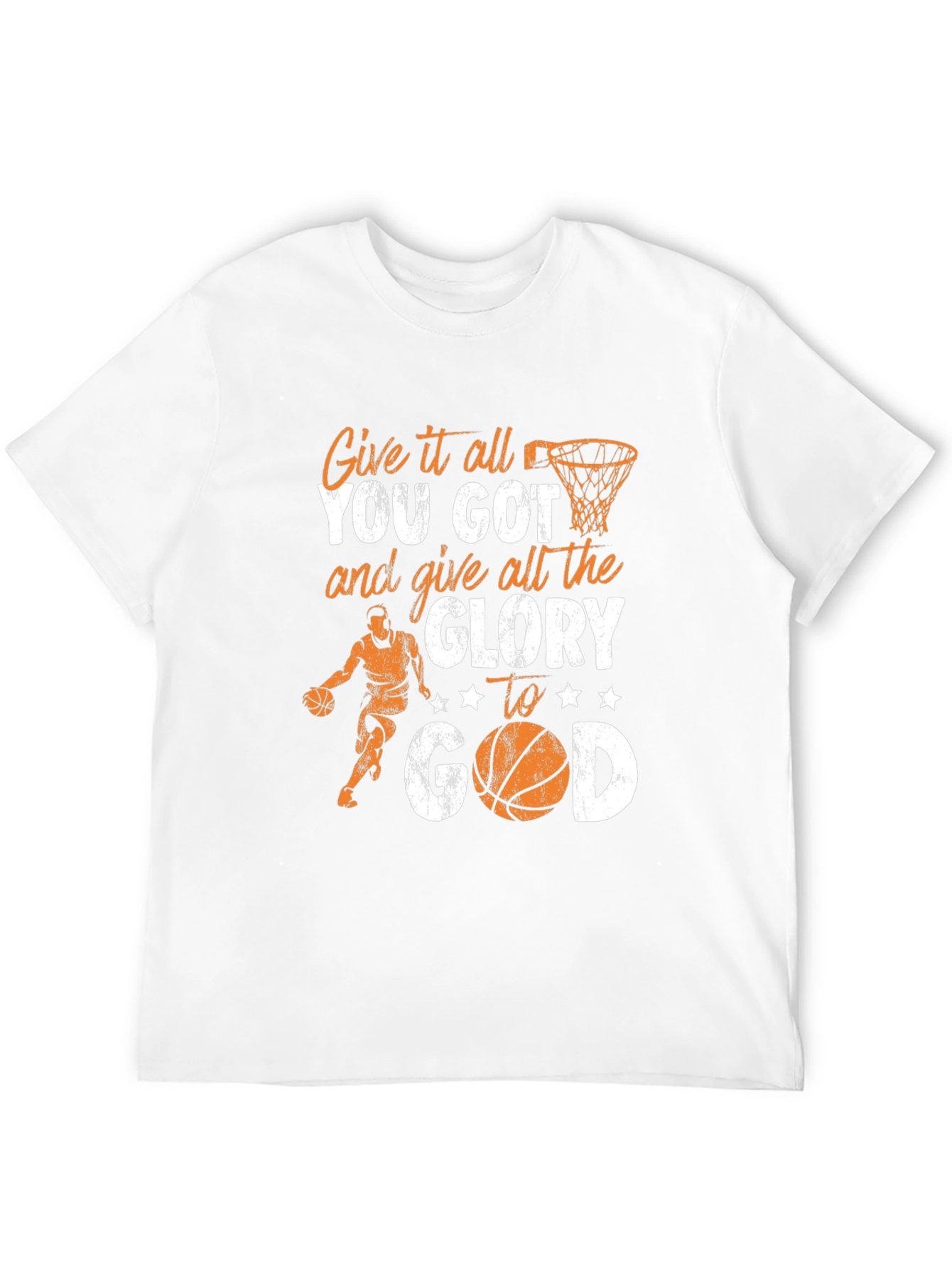 Black Give All the Glory to God Basketball T-Shirt view 12