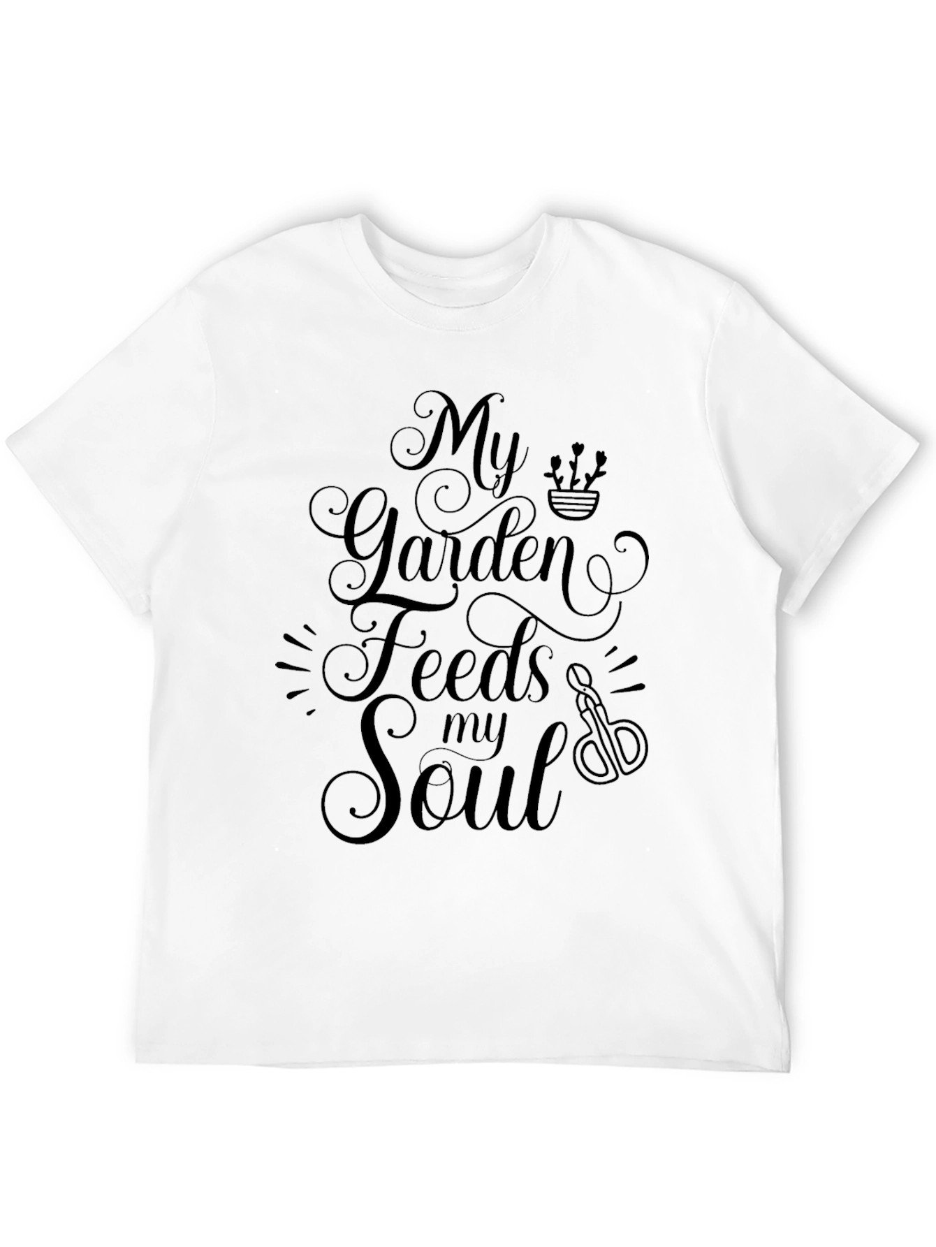 Black My Garden Feeds My Soul Black T-Shirt view 12