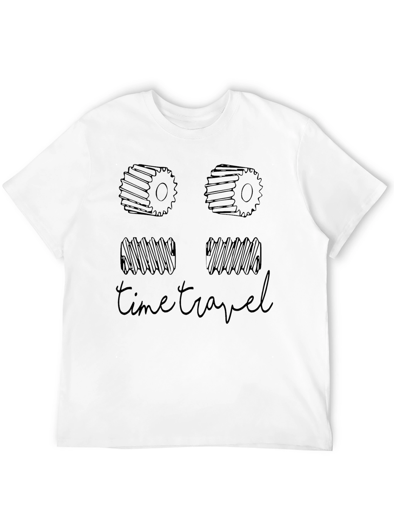 Black Time Travel Gear T-Shirt - Black view 12