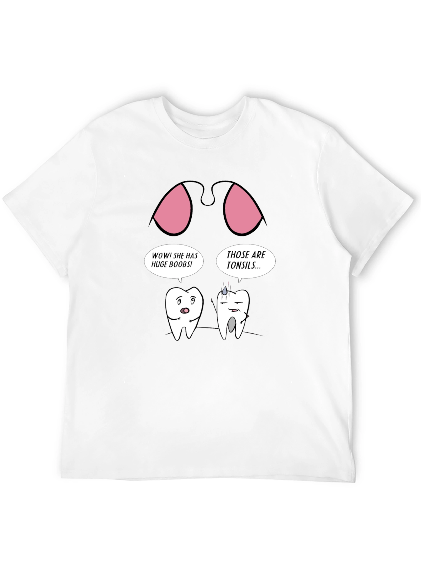 Black Humorous Tonsil T-Shirt view 12