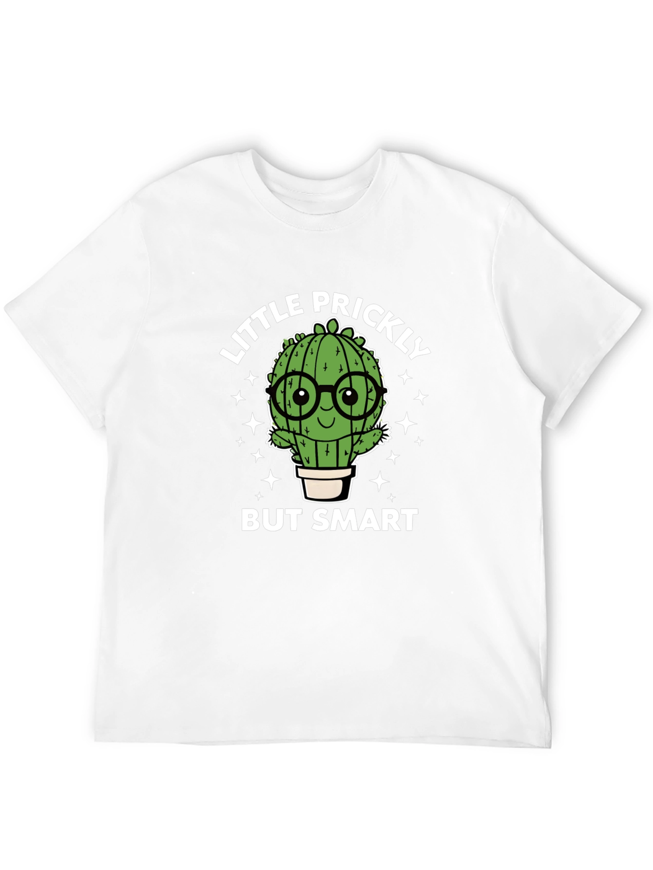 Black Little Prickly But Smart Cactus Graphic Tee view 12