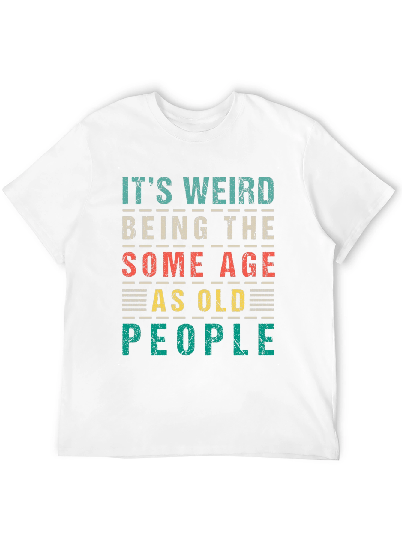 Black Funny "Same Age as Old People" Graphic Tee view 12