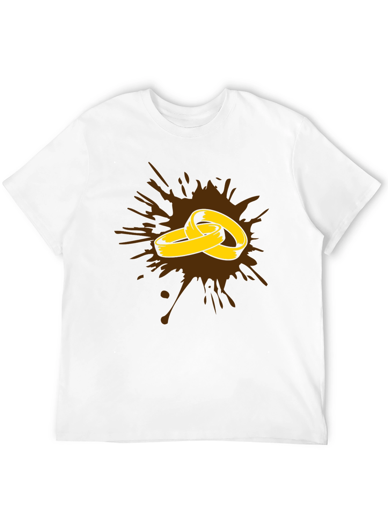 Black Rings Graphic T-Shirt, Unique Design view 12