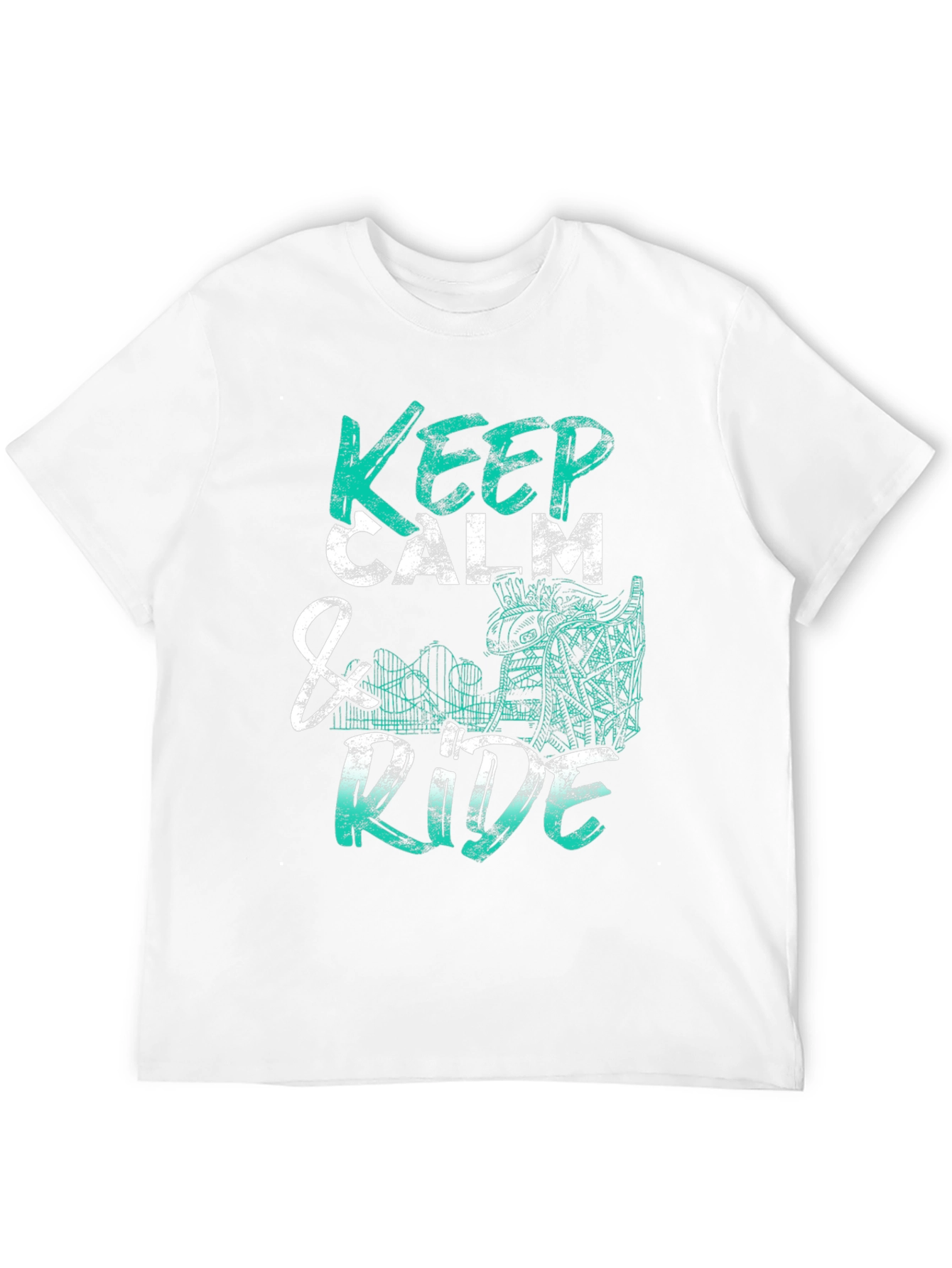 Black Keep Calm & Ride T-Shirt - Graphic Tee view 12