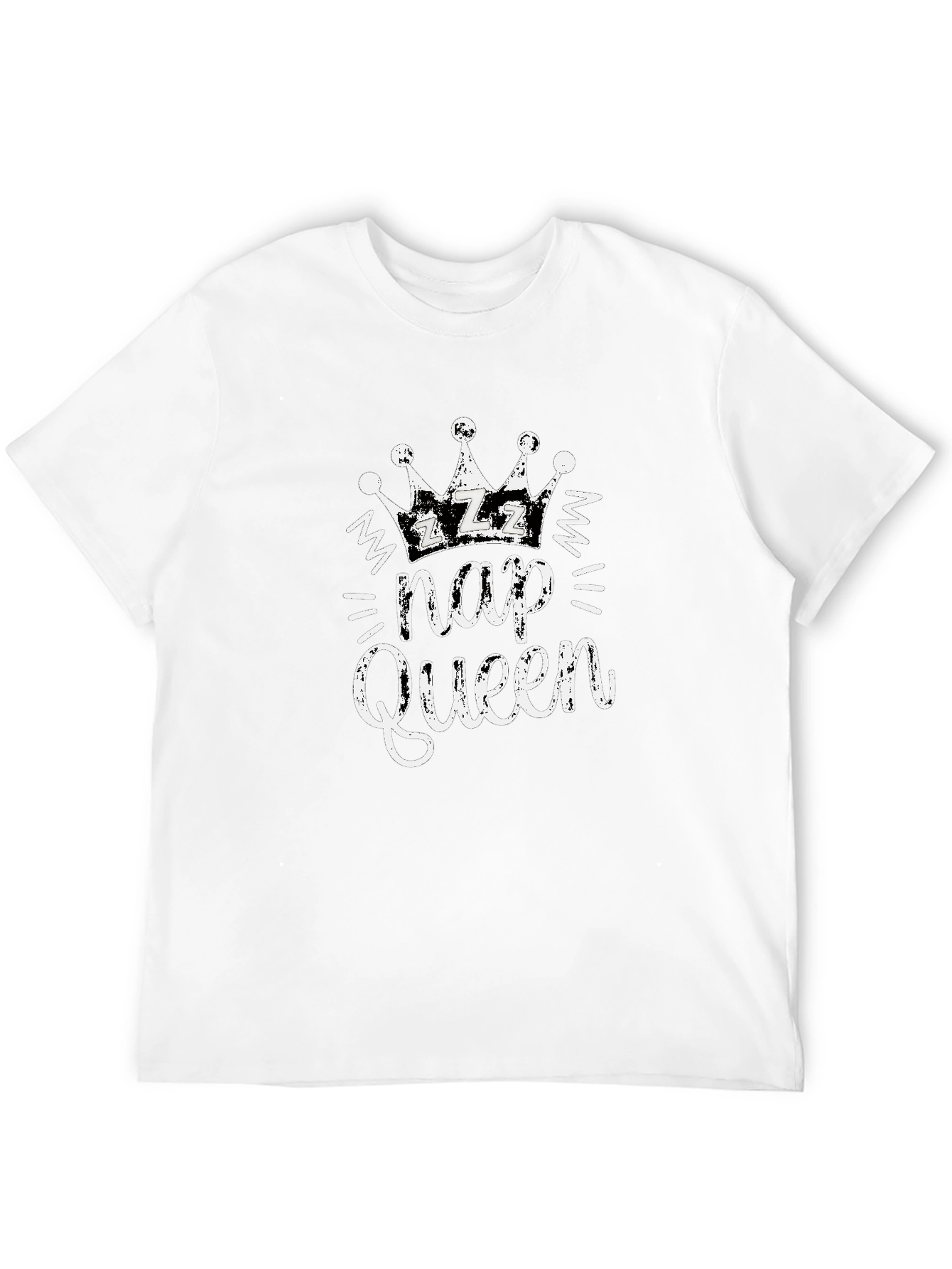 Nap Queen Crown Graphic Black Tee - 12