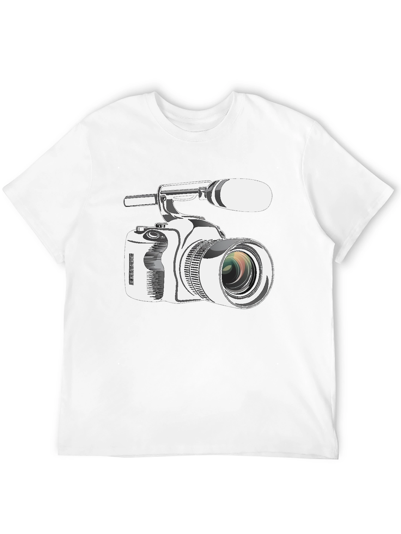 Black Retro Camcorder Graphic Tee - Black Cotton view 12