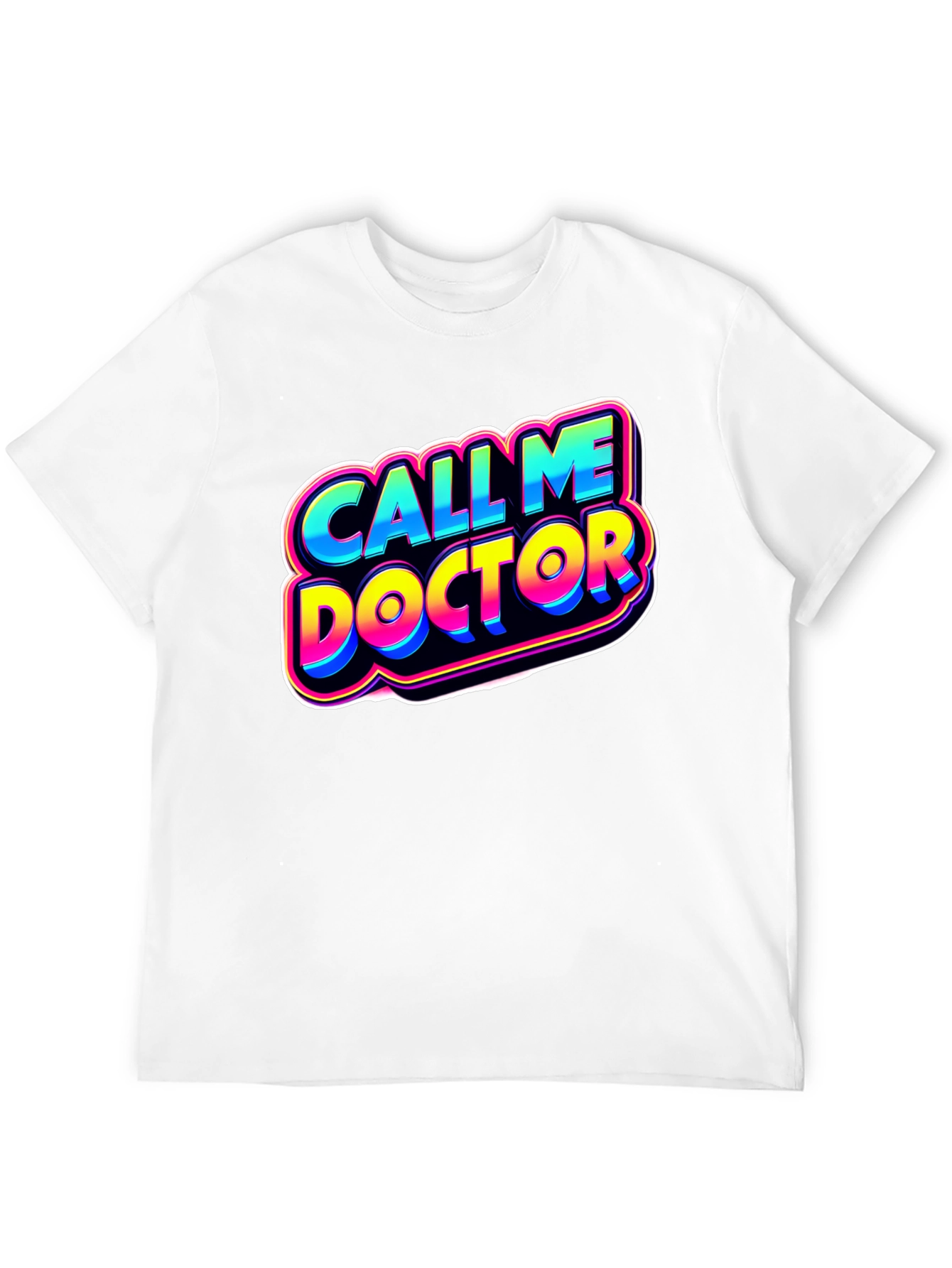 Black Call Me Doctor Graphic Tee - Novelty Humor Shirt view 12