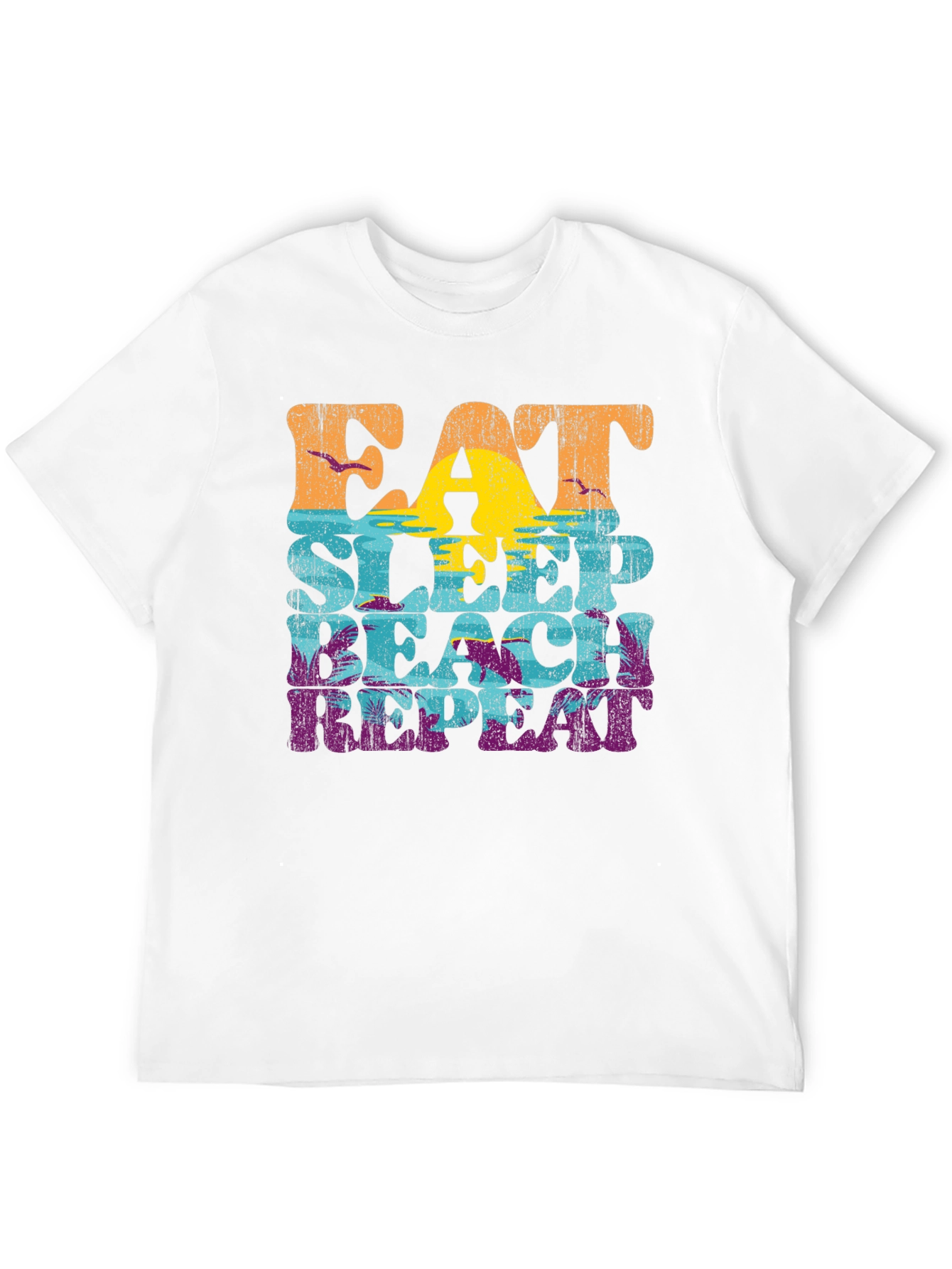 Black Eat Sleep Beach Repeat Graphic T-Shirt view 12