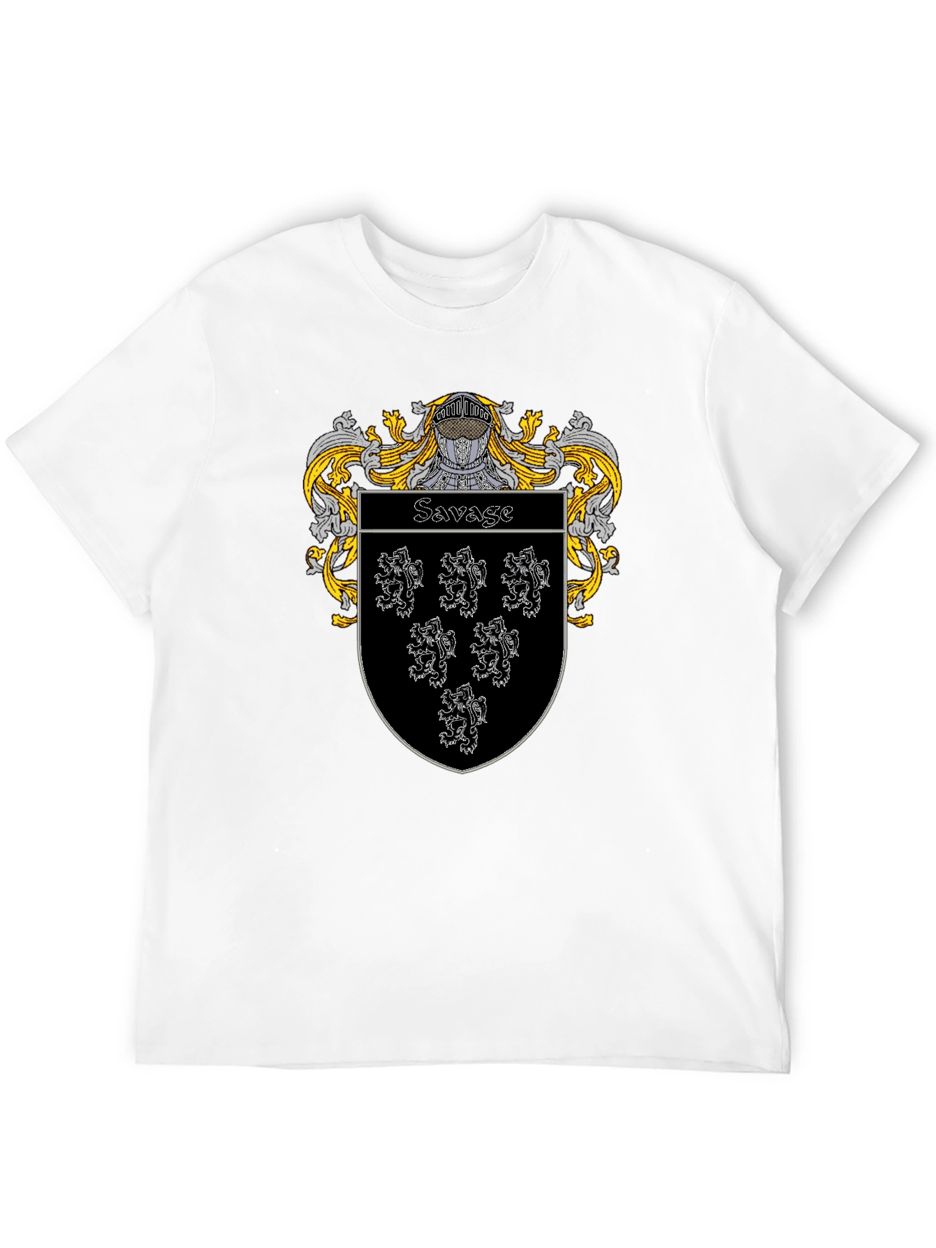 Black Savage Family Crest Black T-Shirt view 12