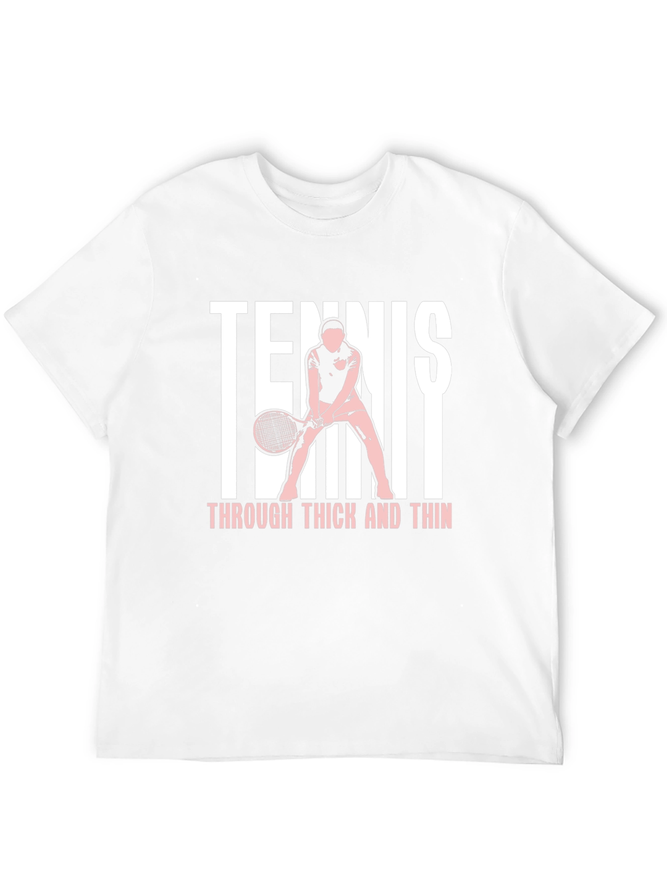 Black Tennis Through Thick & Thin Graphic T-Shirt view 12