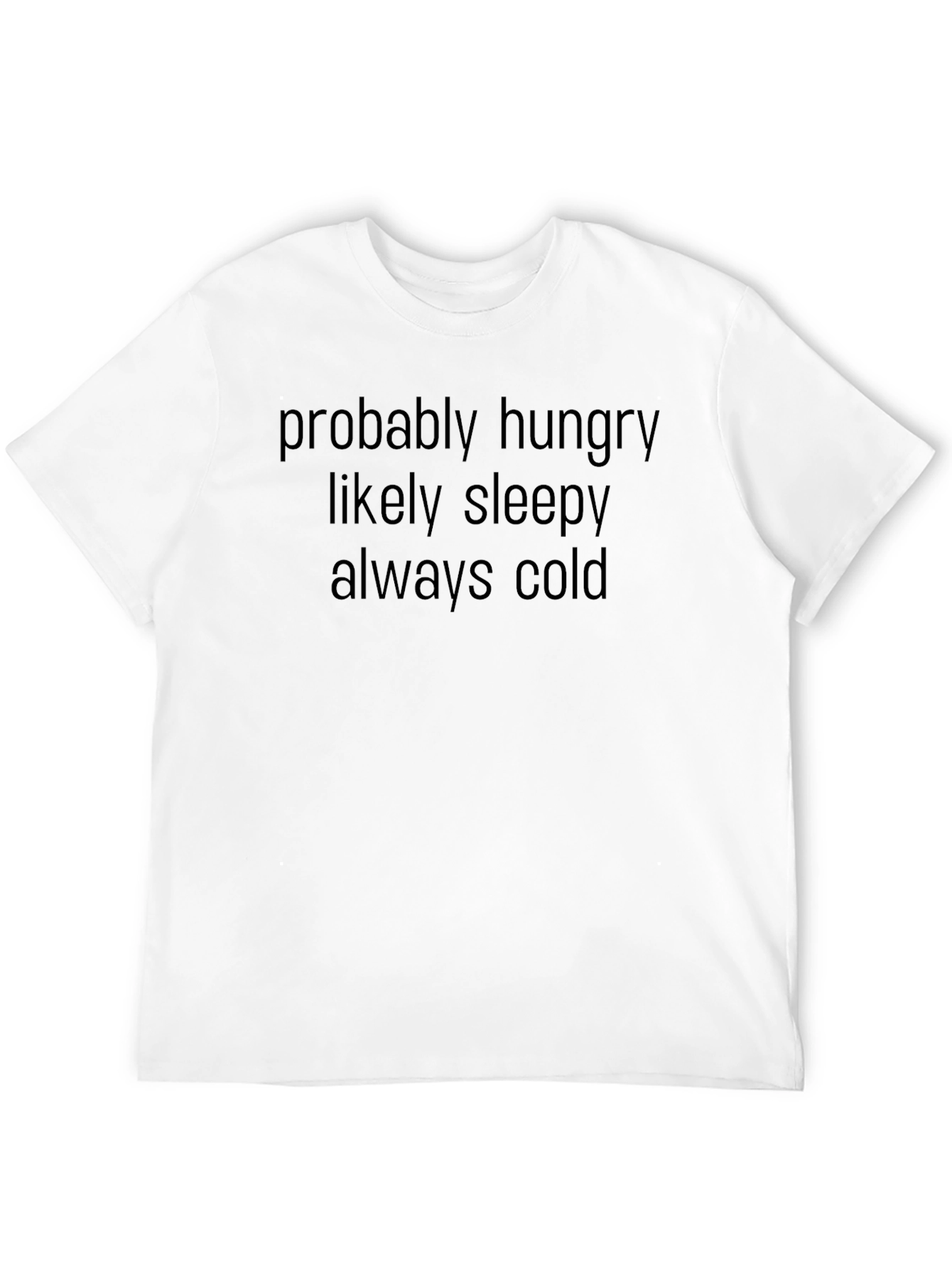 Black Probably Hungry Tee - Soft Black Graphic T-Shirt view 12