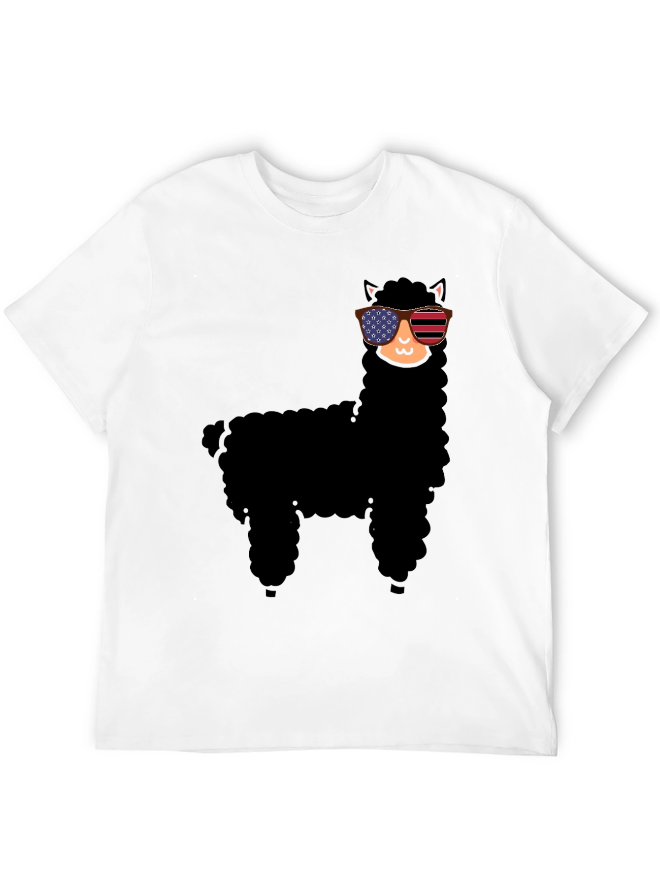 Black Cool Llama Graphic Tee view 12