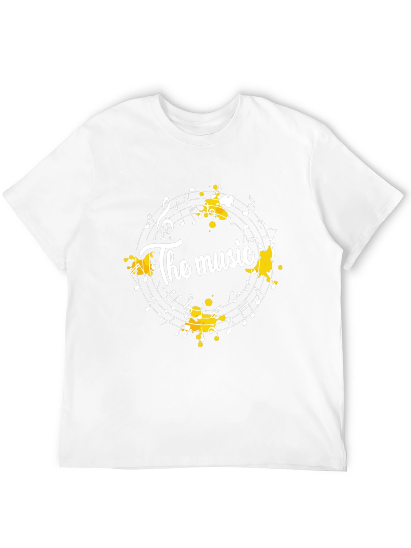 Black The Music Notes T-Shirt - Black Cotton Tee view 12