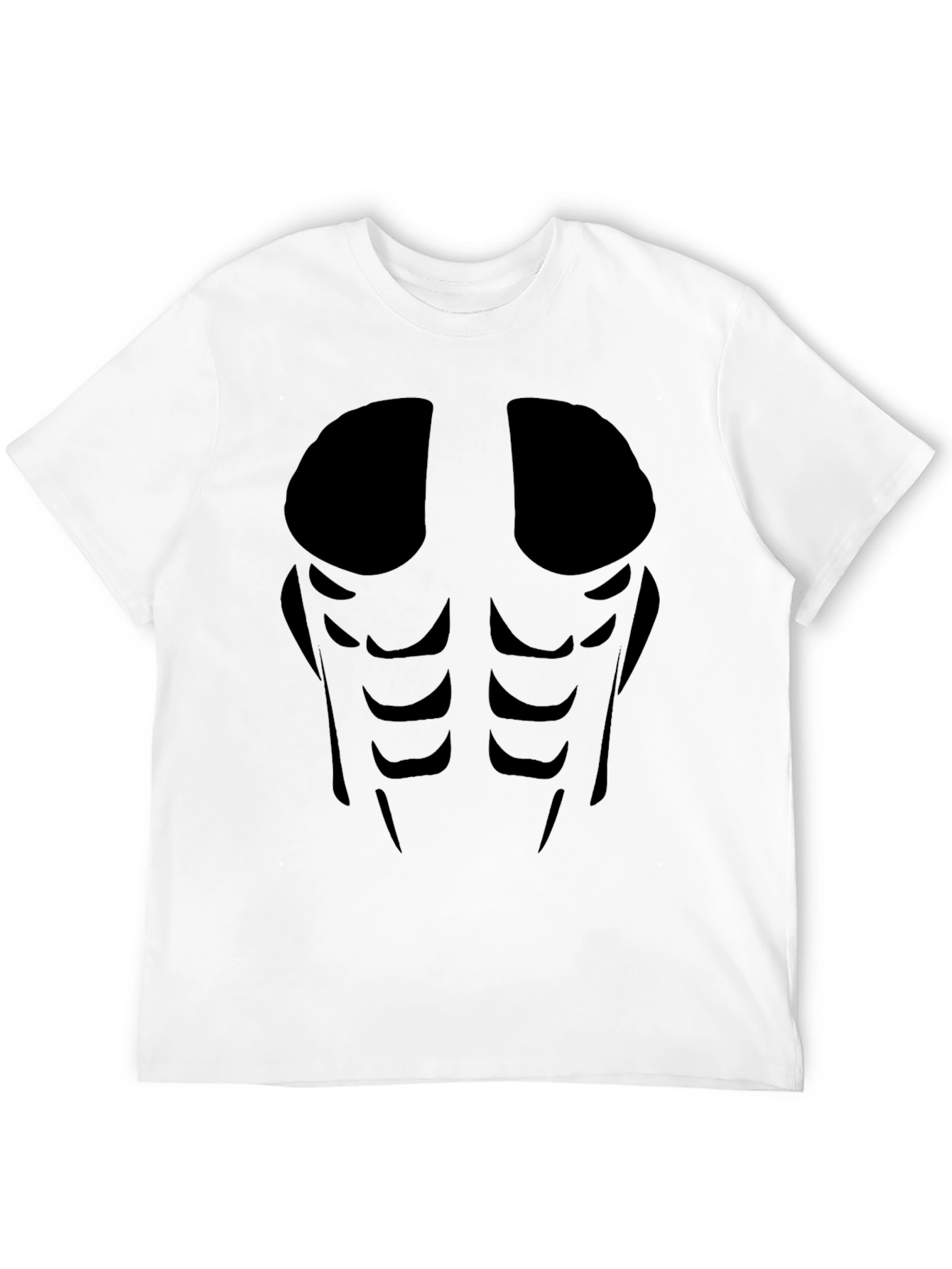 Black Men's Abs Silhouette Graphic Tee - Black view 12