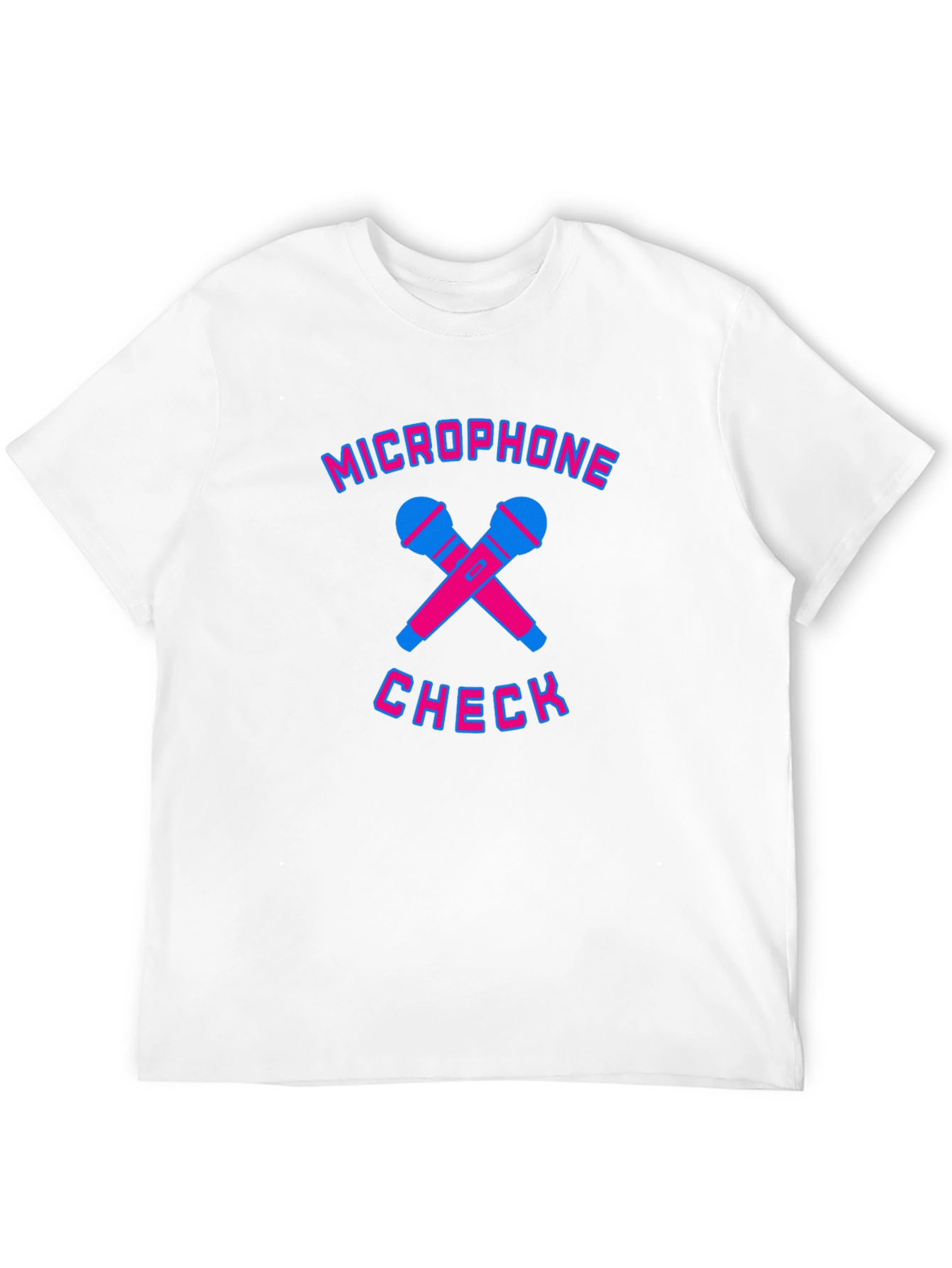 Black Microphone Check Graphic Tee - Black Cotton T-Shirt view 12