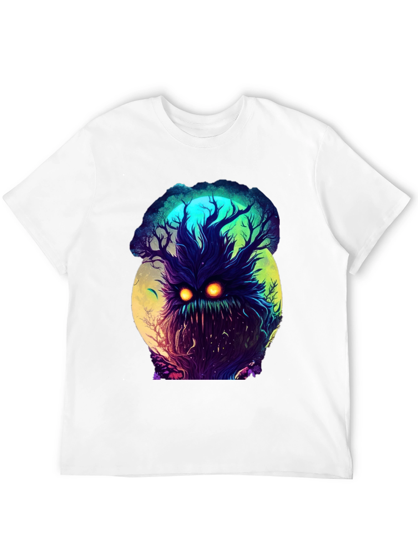 Black Mystic Tree Monster Graphic Tee - Black T-Shirt view 12