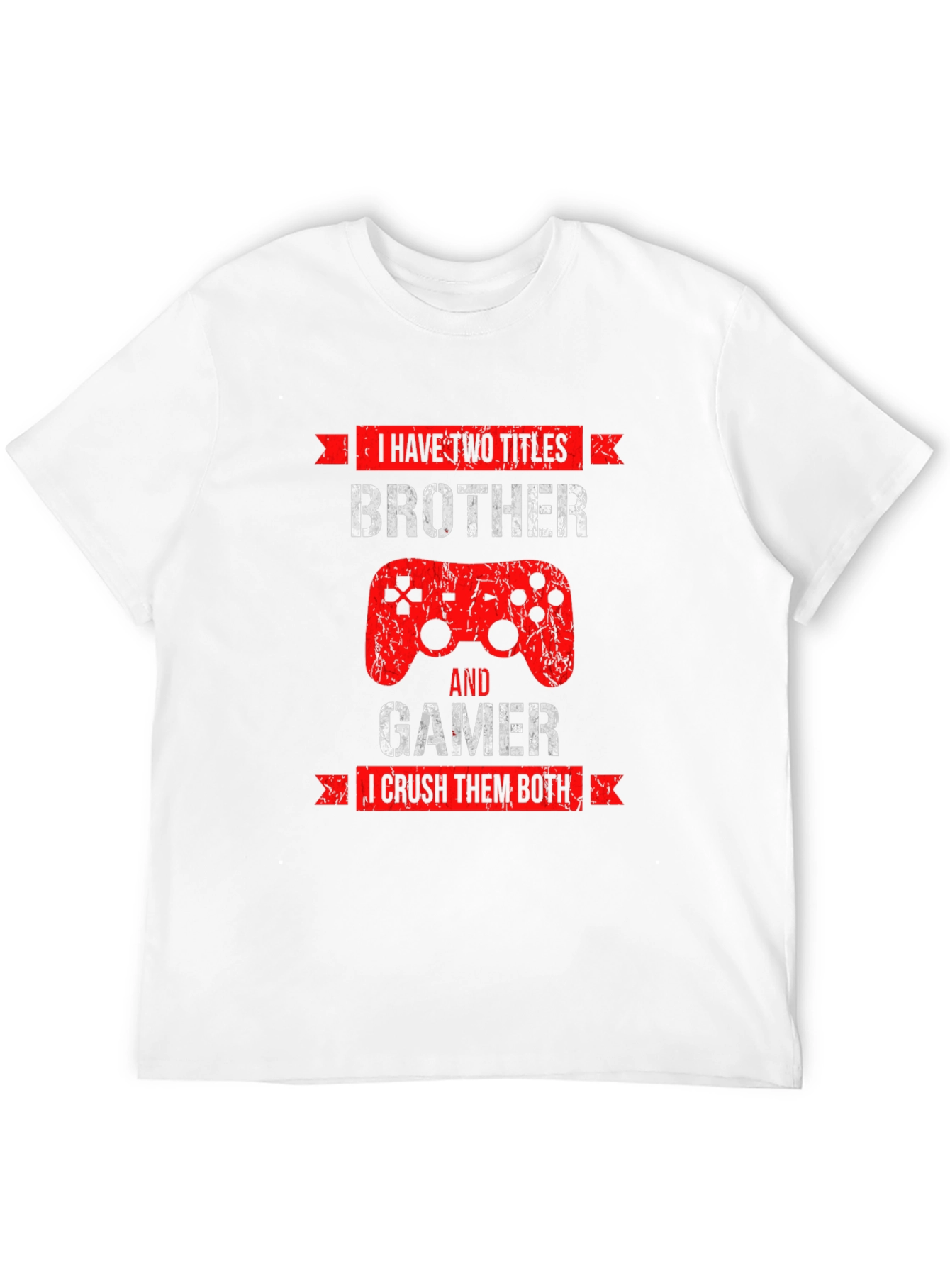 Black Brother Gamer T-Shirt - Crush Them Both! view 12