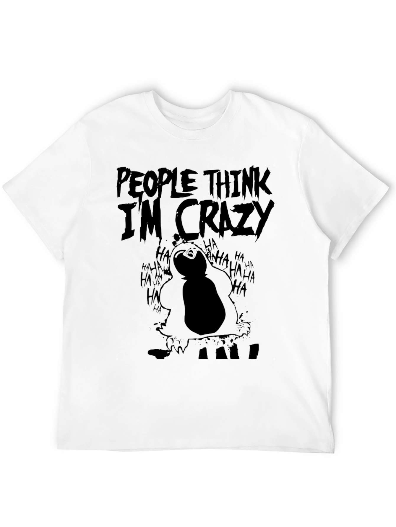 Black People Think I'm Crazy Graphic Tee - Black view 12