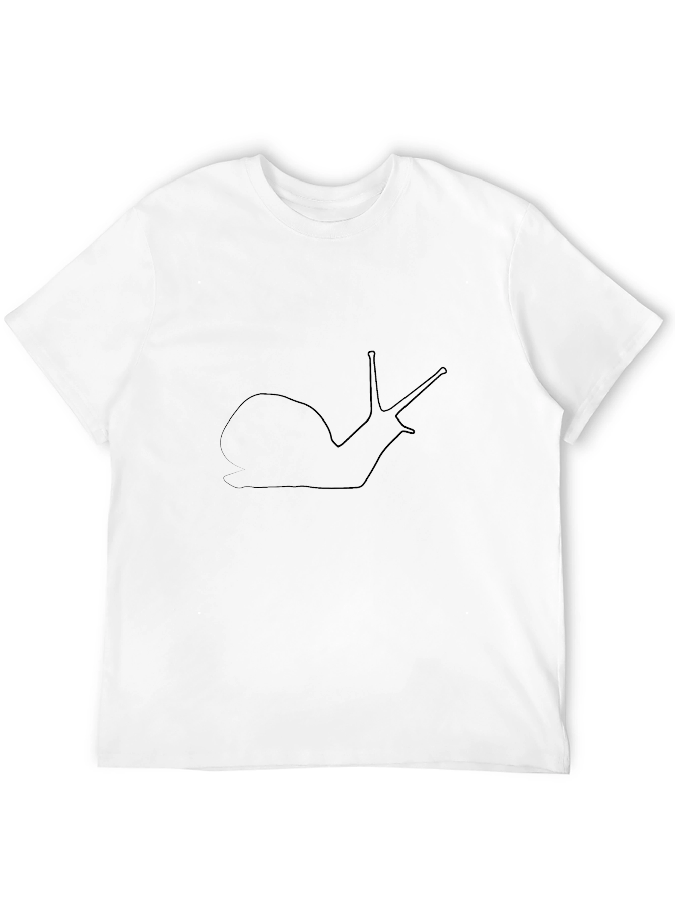Black Snail Outline Graphic Tee - Unisex Black T-Shirt view 12