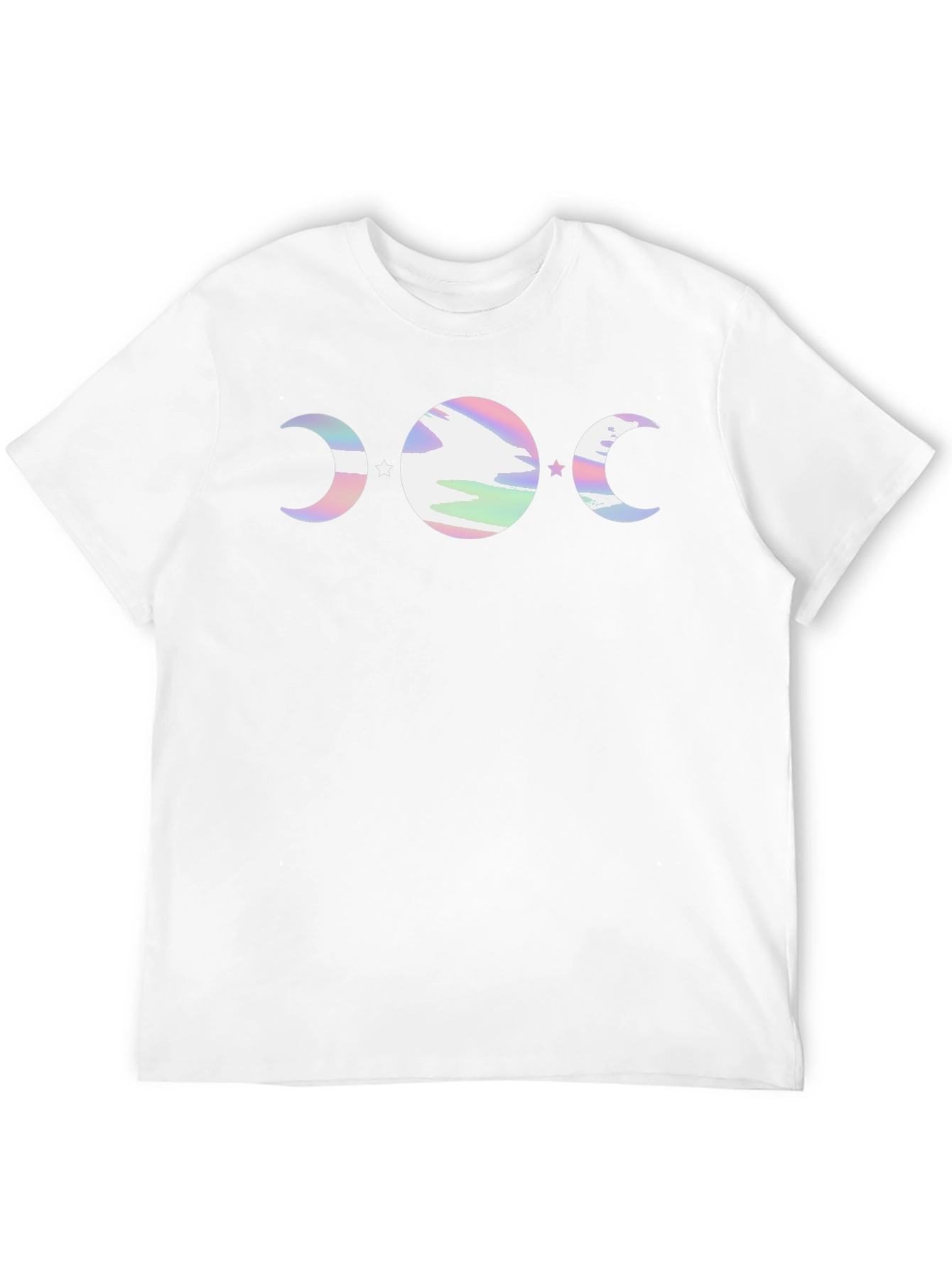 Black Mystic Moon Phase Graphic Tee - Black Cotton Blend view 12