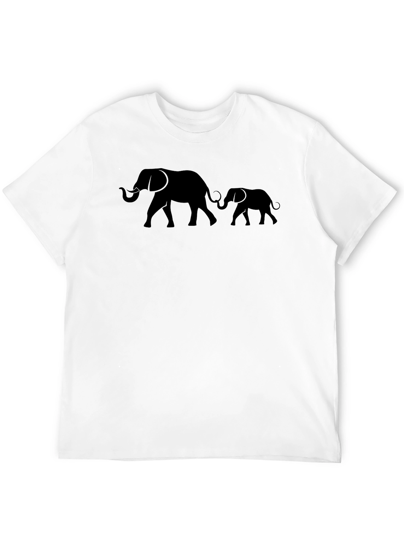 Black Elephant Family Black Graphic Tee view 12
