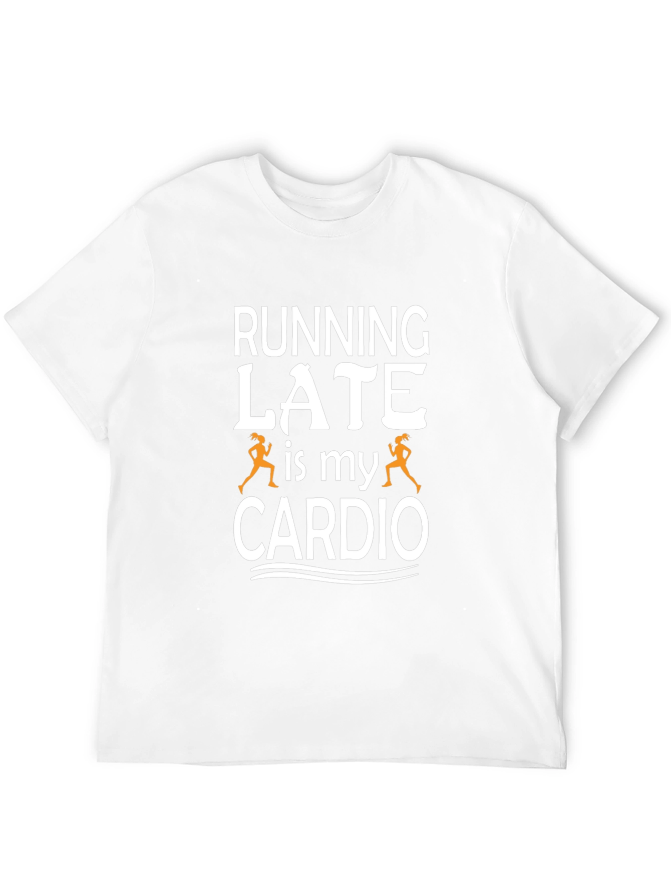 Black Running Late is My Cardio T-Shirt - Funny Workout Tee view 12