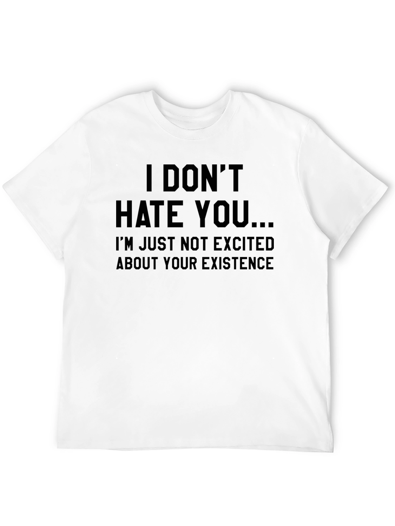 Black Sarcastic Graphic Tee - I Don't Hate You T-Shirt view 12