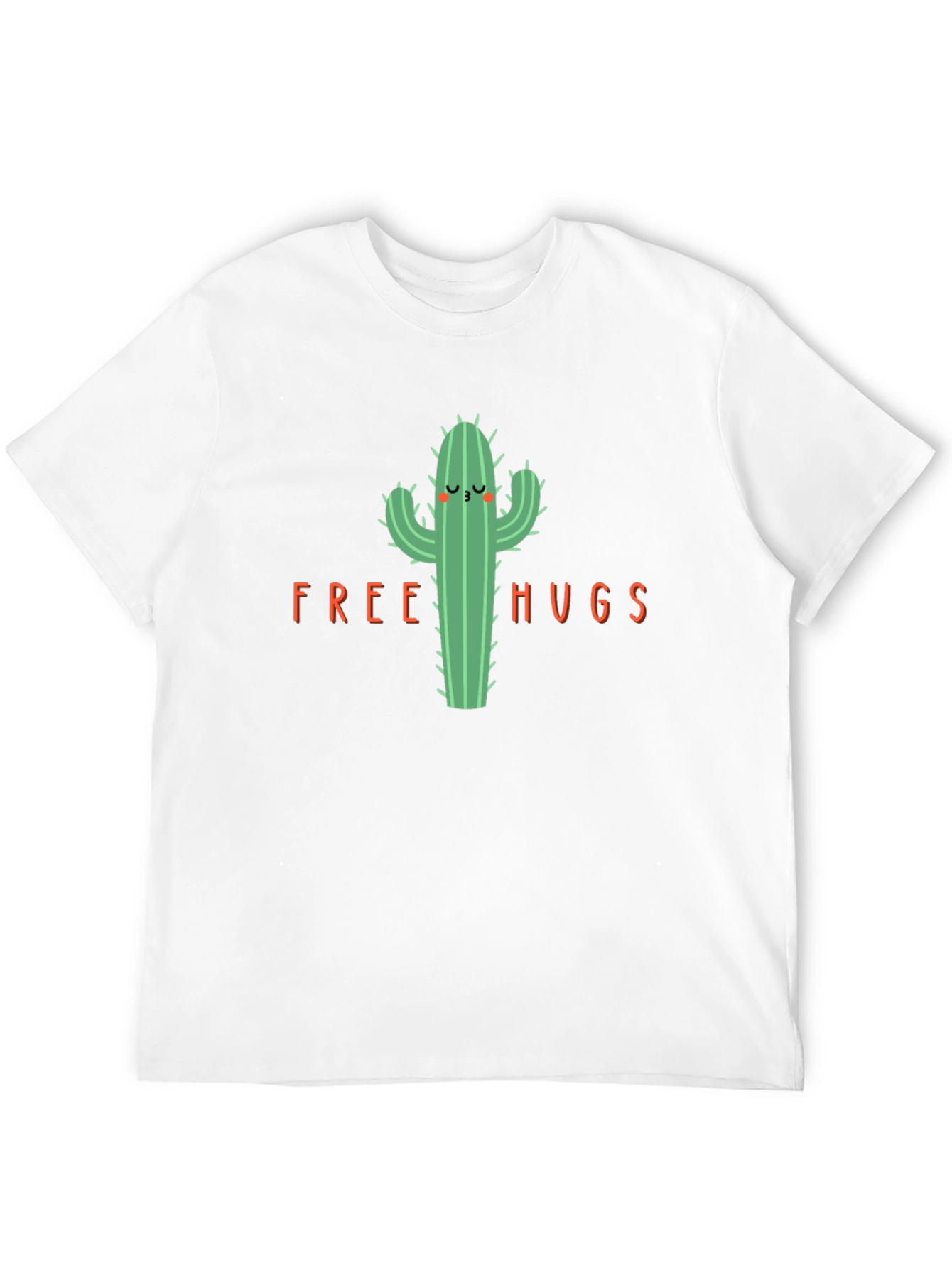 Black Cactus Free Hugs Graphic T-Shirt view 12