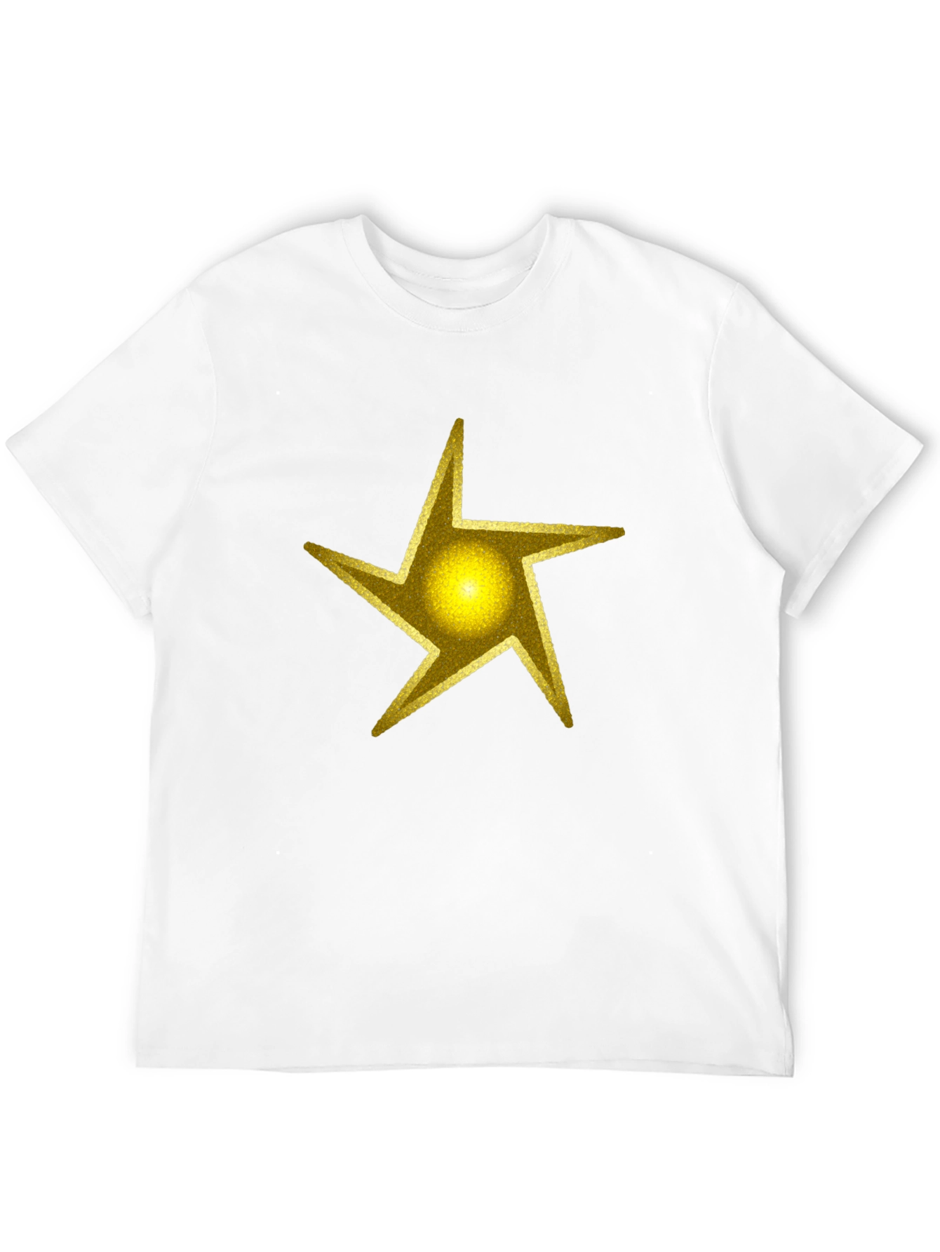 Black Golden Star Graphic Black T-Shirt view 12