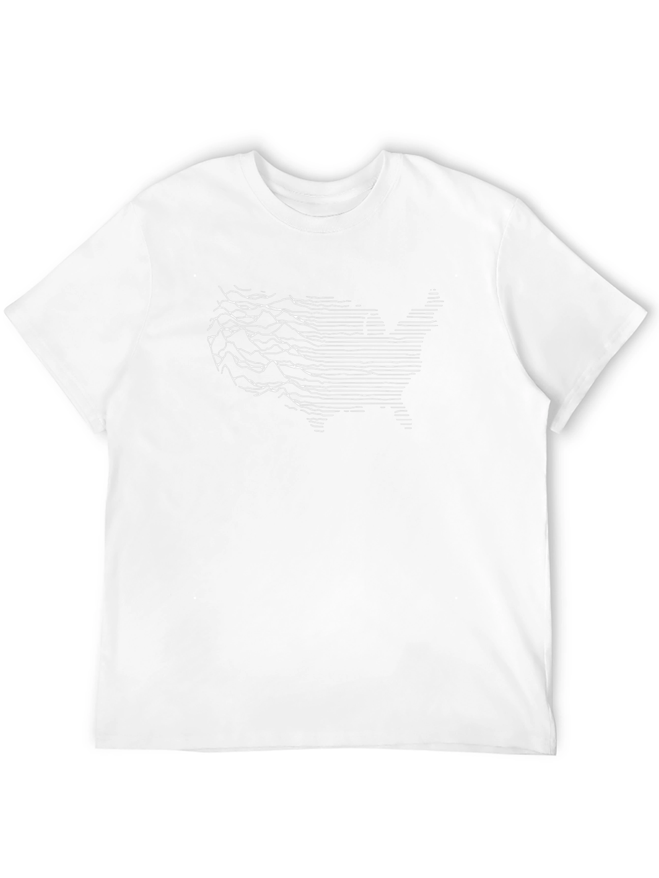 Black USA Topography Graphic Tee - Black view 12