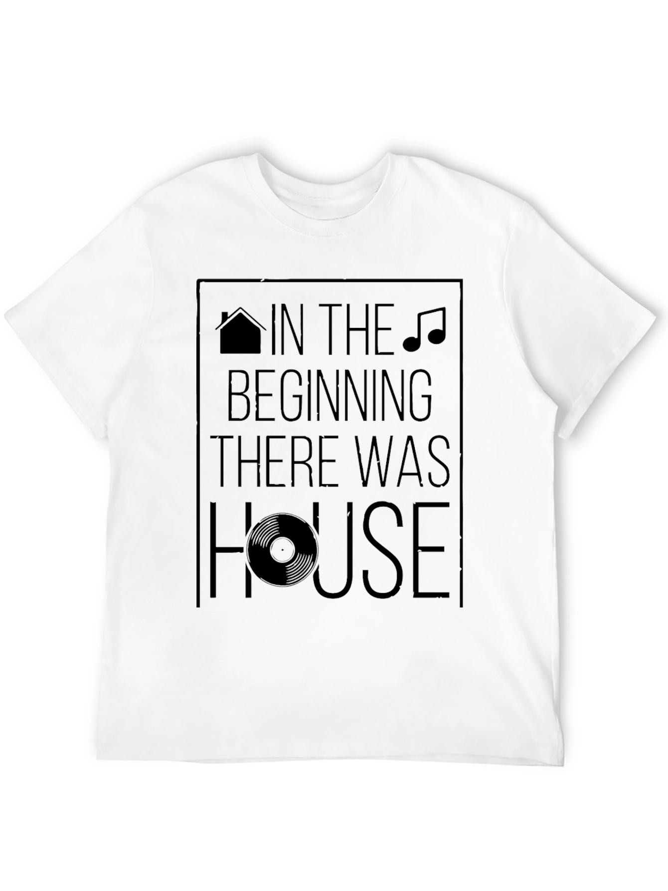 Black In The Beginning There Was House Black T-Shirt view 12
