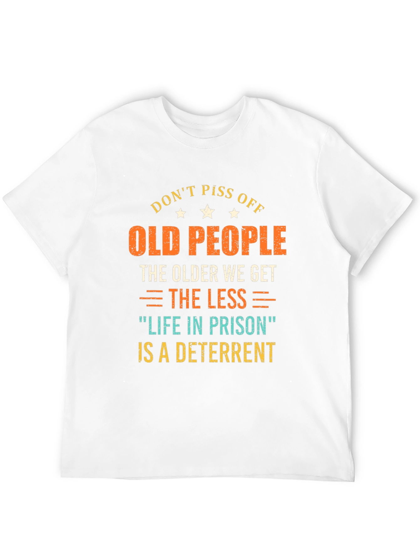 Black Don't Piss Off Old People Graphic T-Shirt view 12