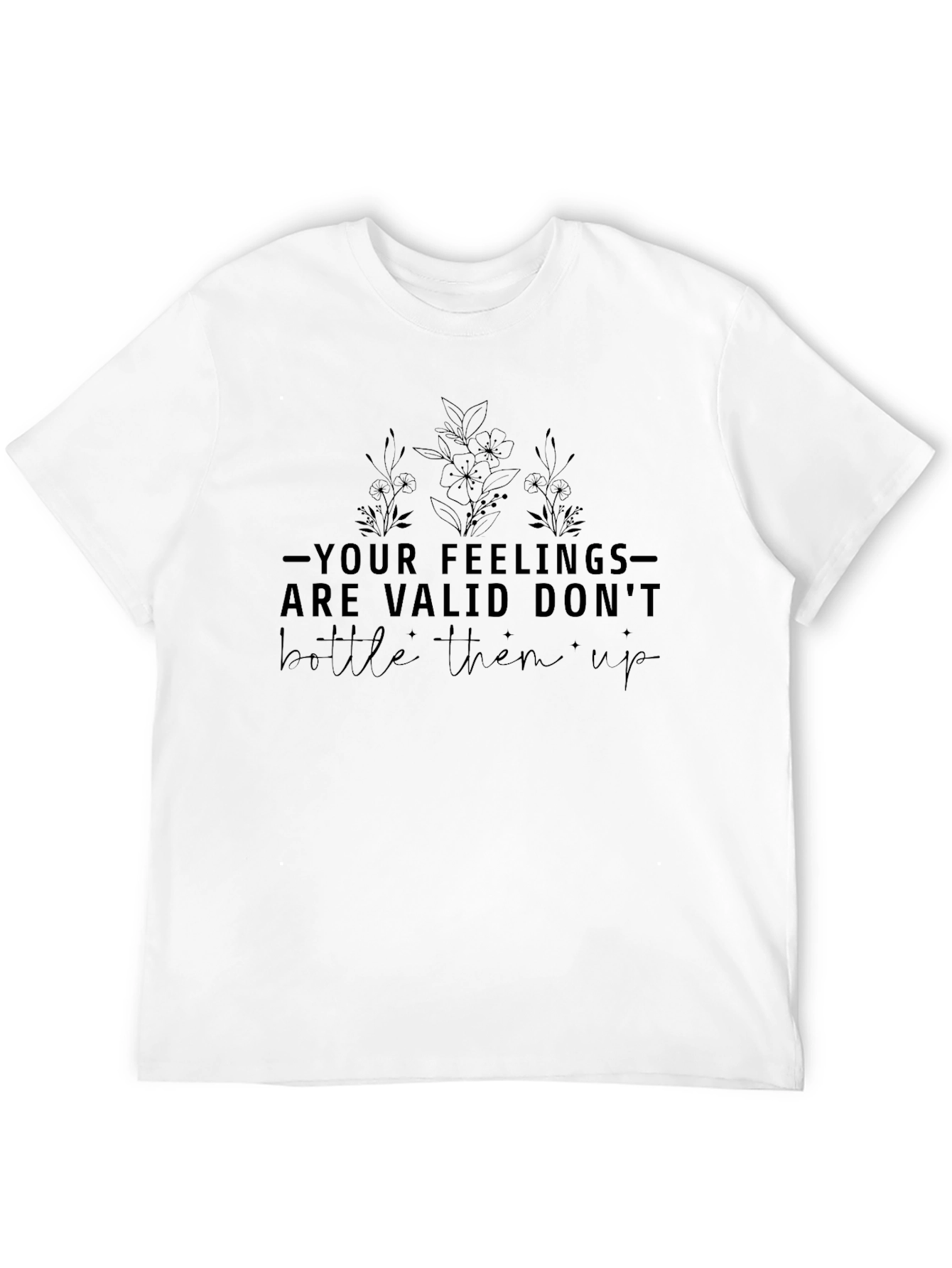 Black Feelings are Valid Black Graphic Tee view 12