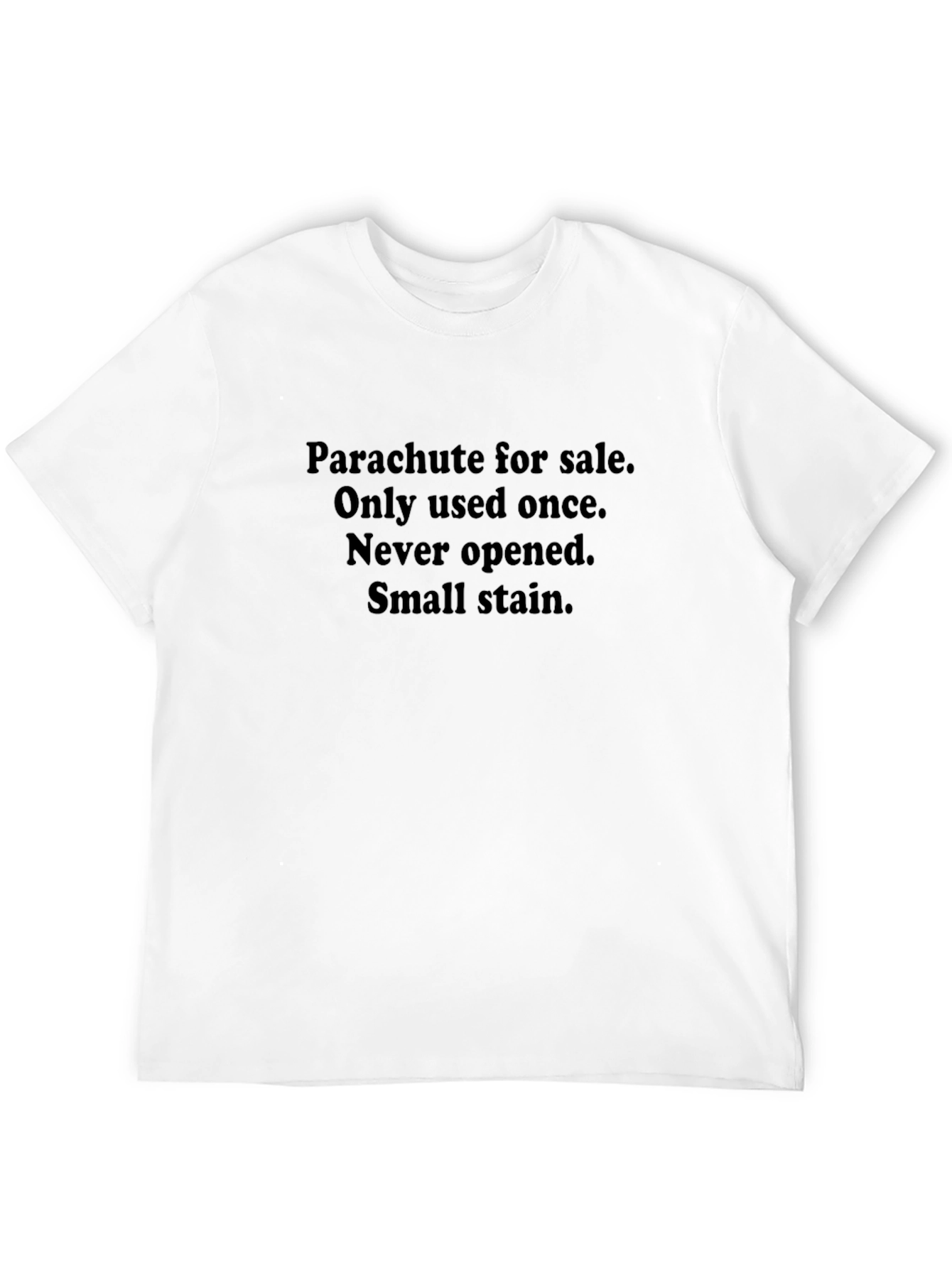 Black Humorous Parachute T-Shirt view 12