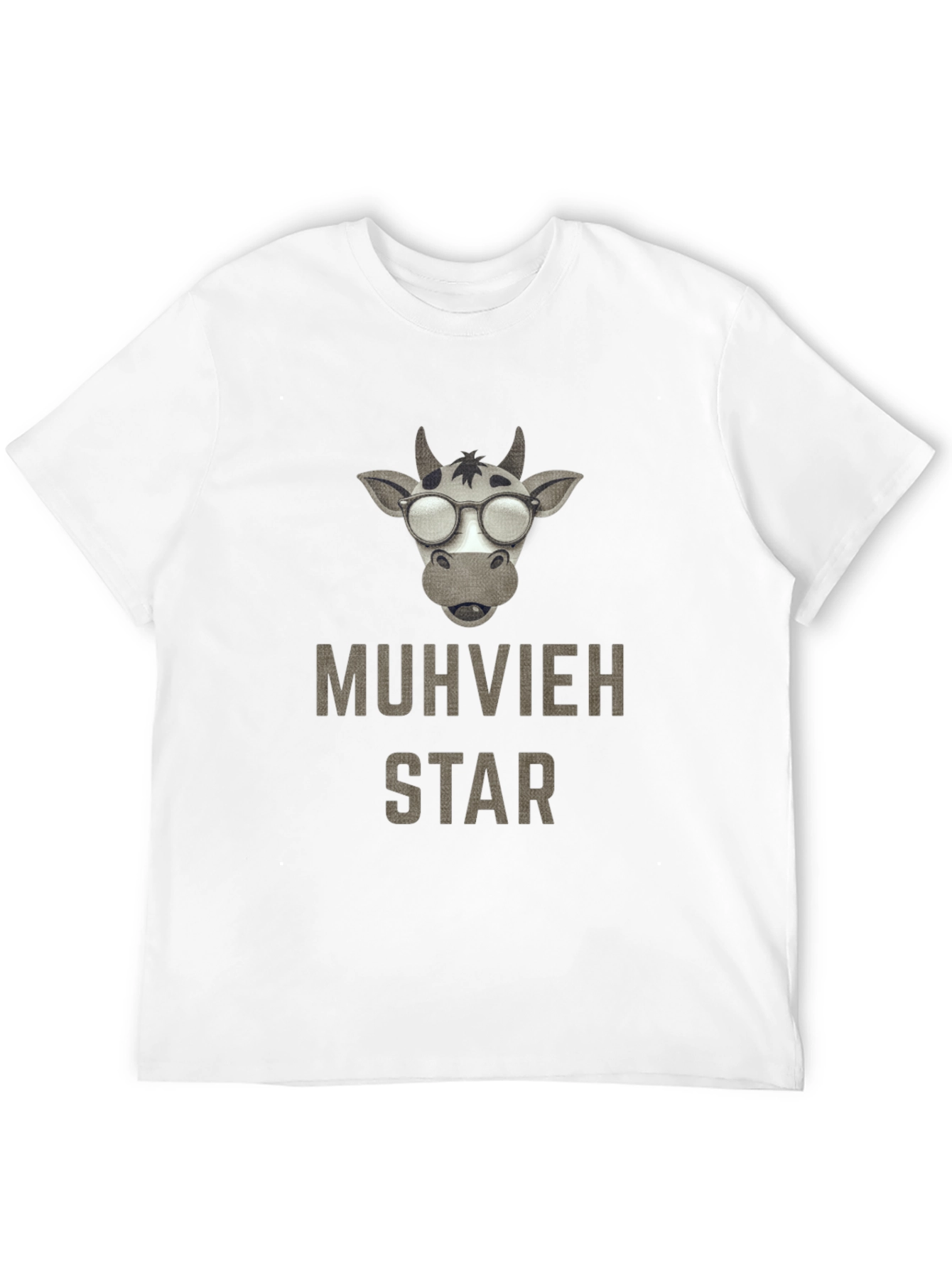 Black Muhvieh Star Cow T-Shirt - Black Cotton Tee view 12