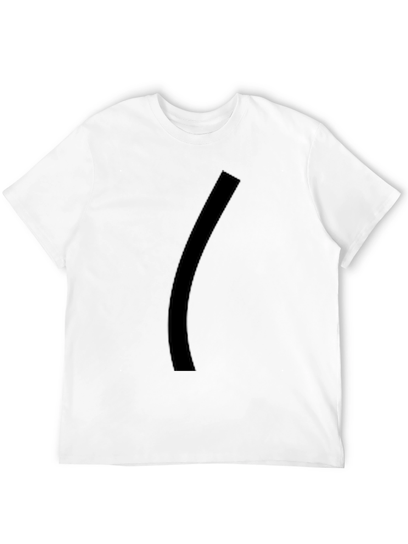 Black Mens Black Graphic Tee - Minimalist Style view 12
