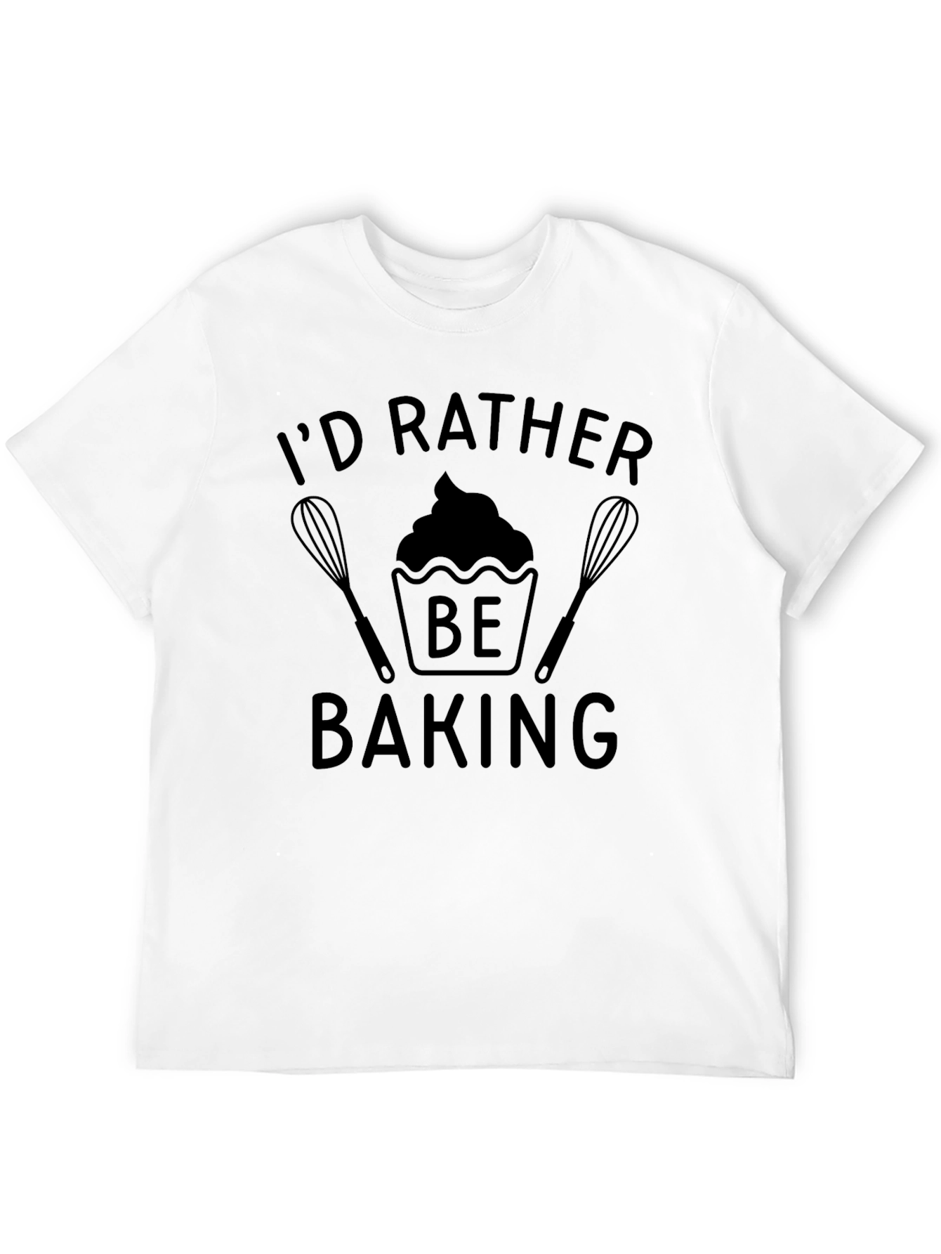 Black I'd Rather Be Baking T-Shirt view 12