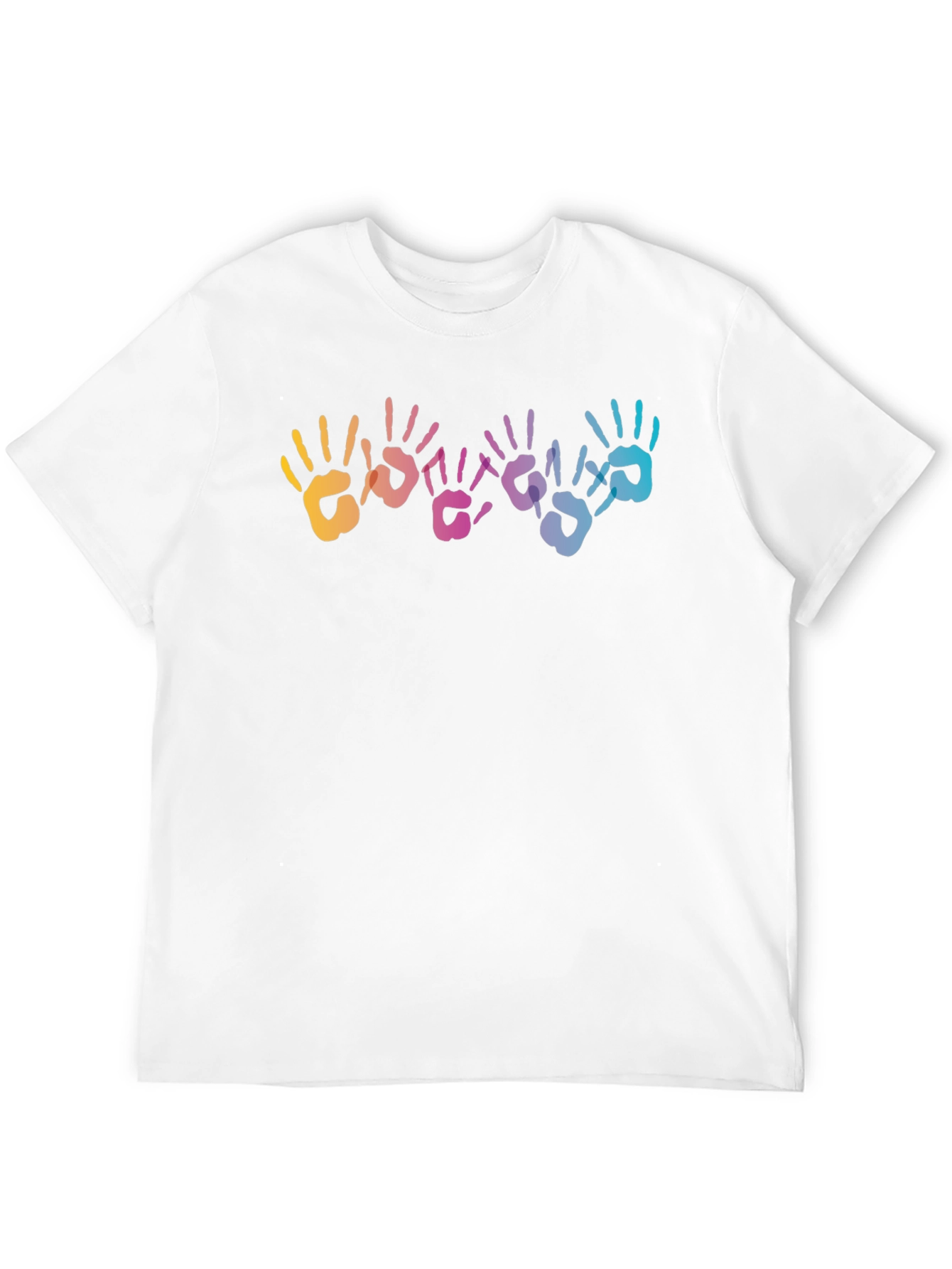 Black Rainbow Handprint Graphic T-Shirt - Black view 12