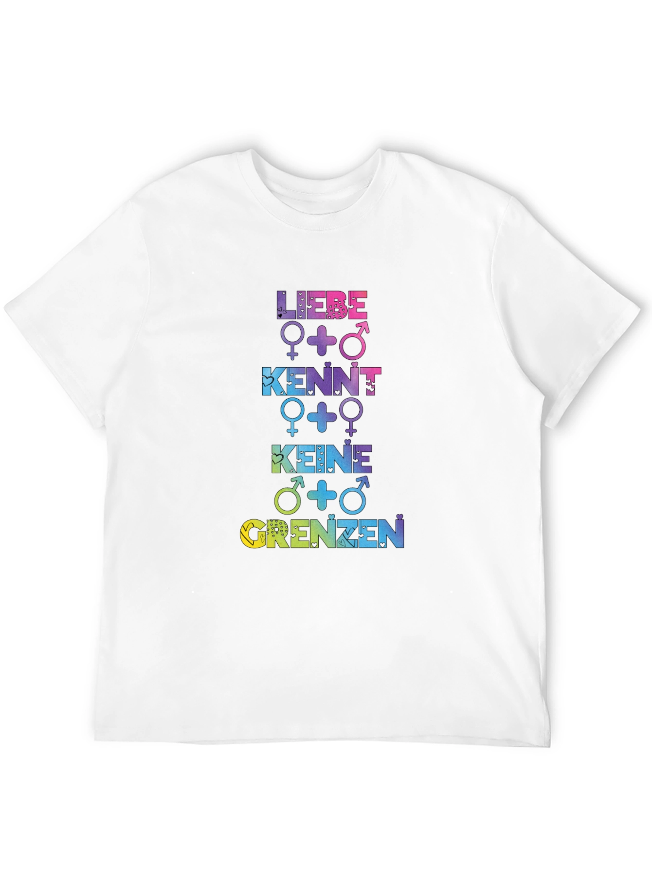 Black Love Knows No Borders Rainbow Print T-Shirt view 12