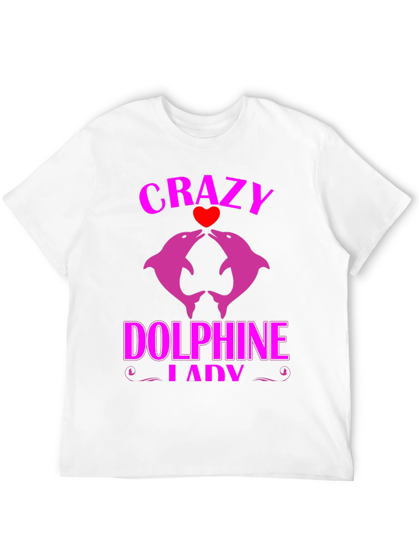 Black Crazy Dolphin Lady Graphic Tee view 12