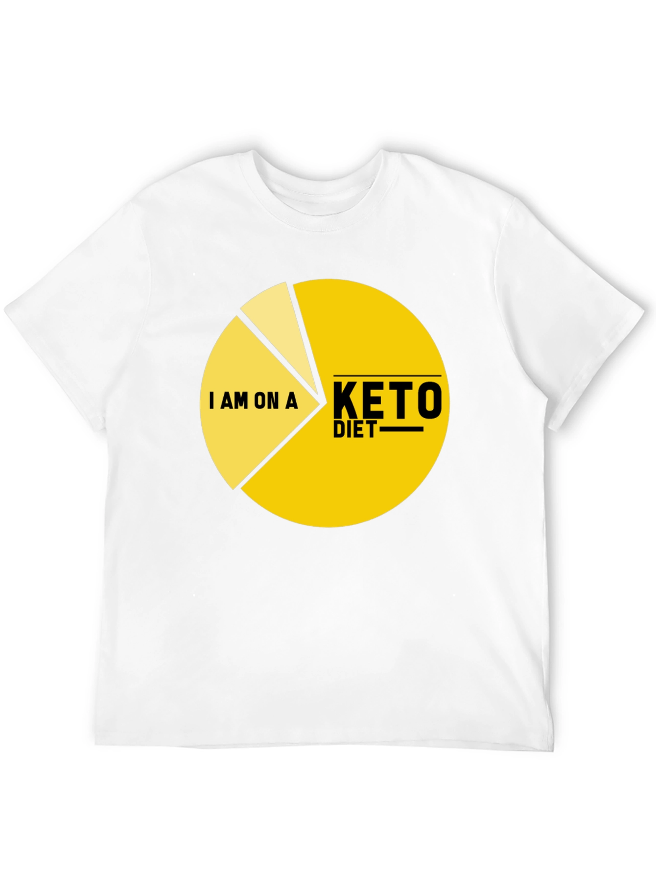 Black Keto Diet Pie Chart T-Shirt - Funny Dieting Tee view 12
