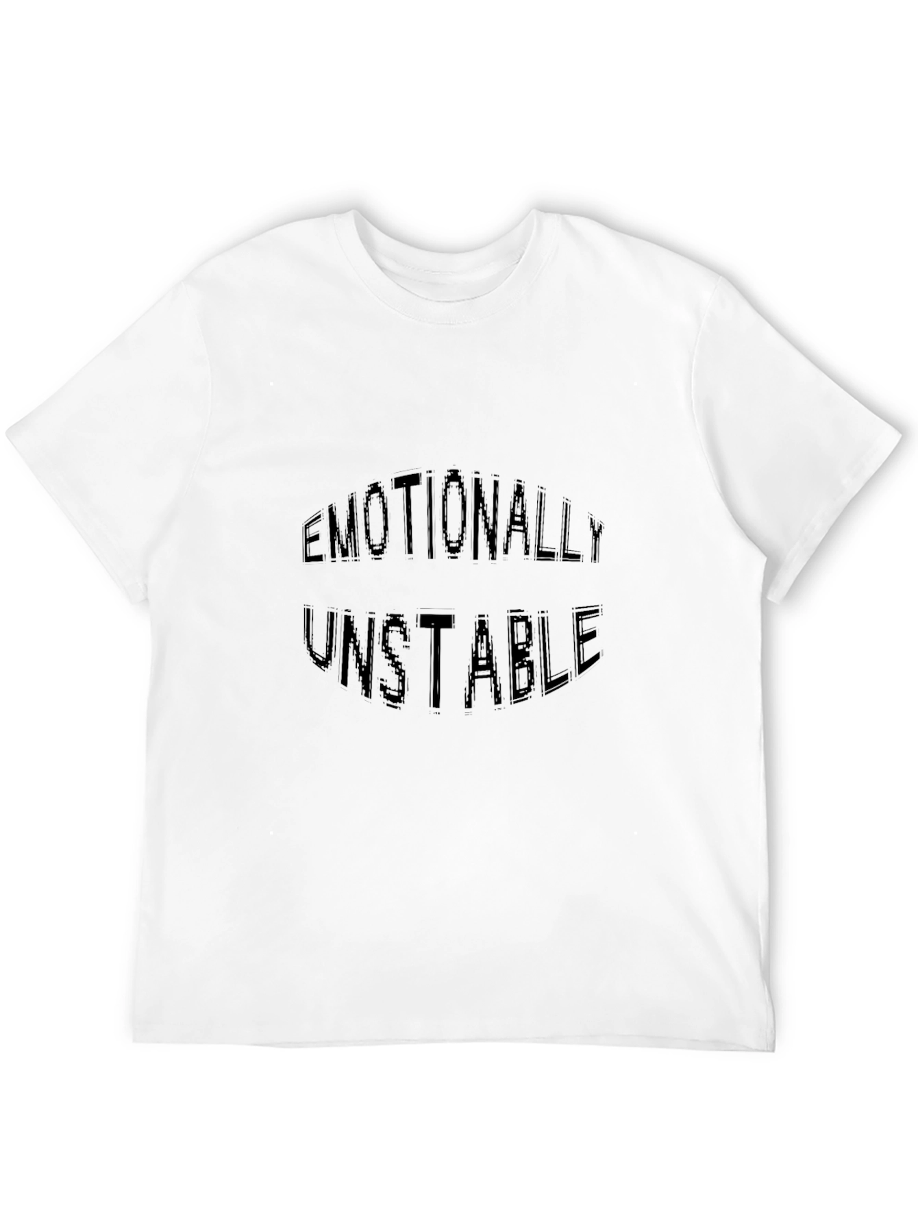 Black Emotionally Unstable Graphic T-Shirt view 12